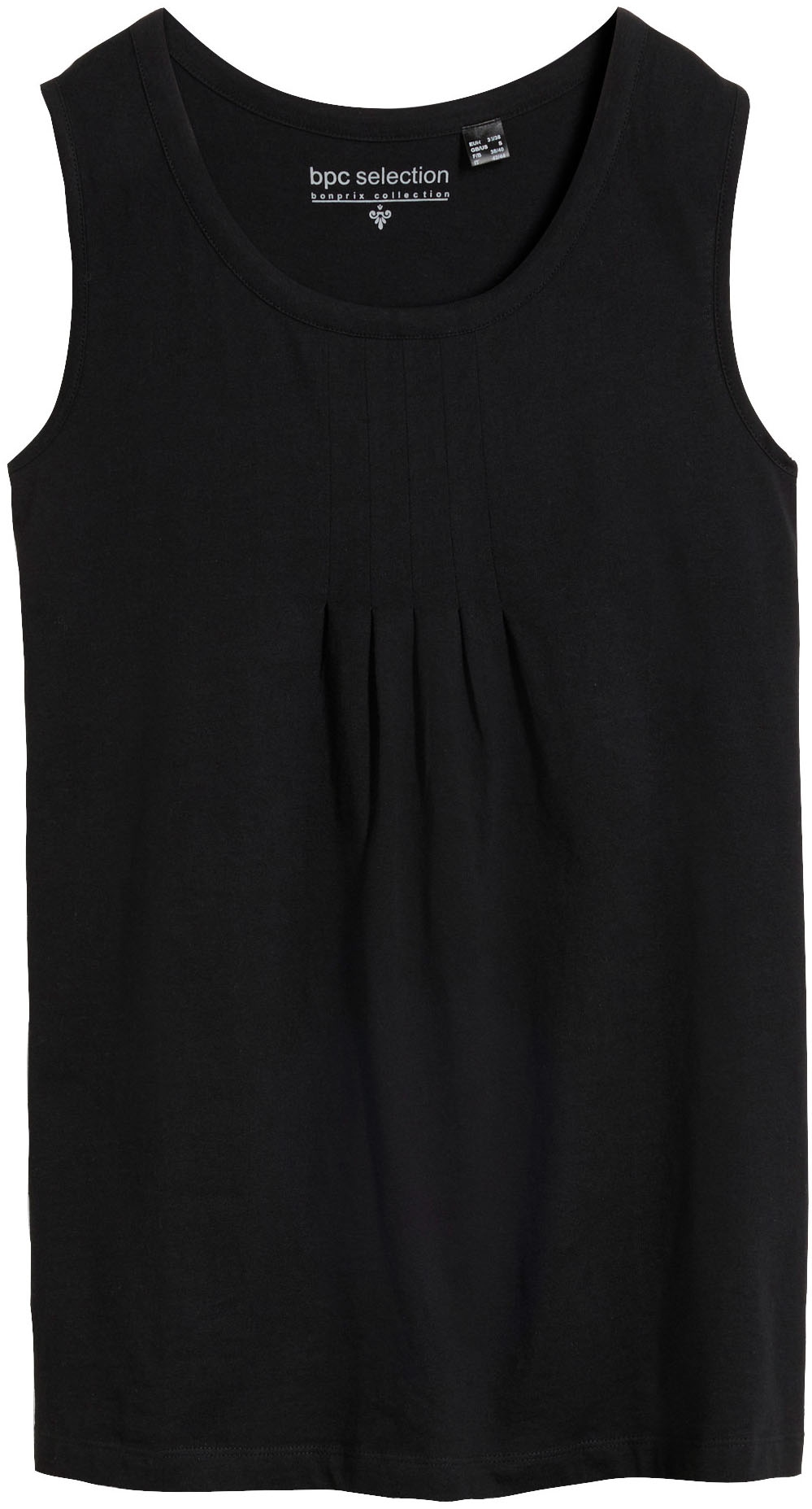 bonprix Longtop »Long-Top« mit elegantem Faltendetail, lockere Passform, reine Baumwolle