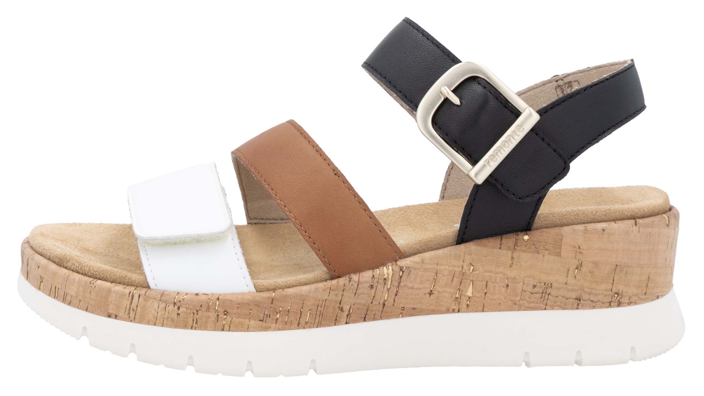 Remonte Keilsandalette, Riemchensandale, Sommerschuh, Bequemschuh mit Zierschnalle