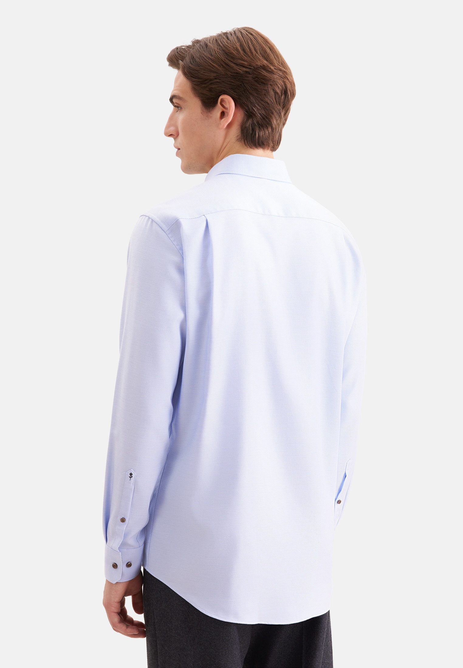 seidensticker Businesshemd »Schwarze Rose« Regular 1/1 Button-Down-Kragen Struktur