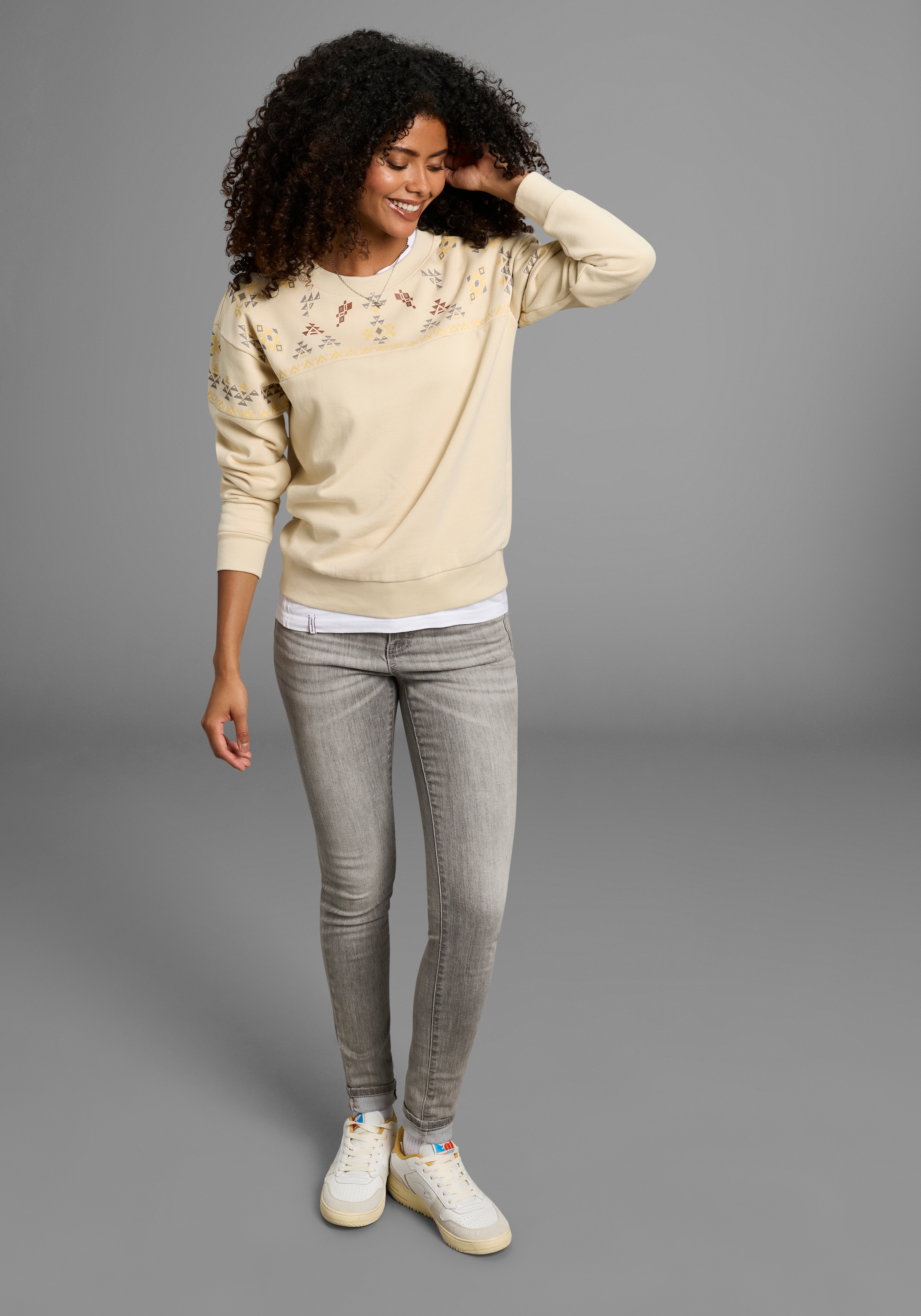 KangaROOS Sweatshirt, mit Norweger-Print