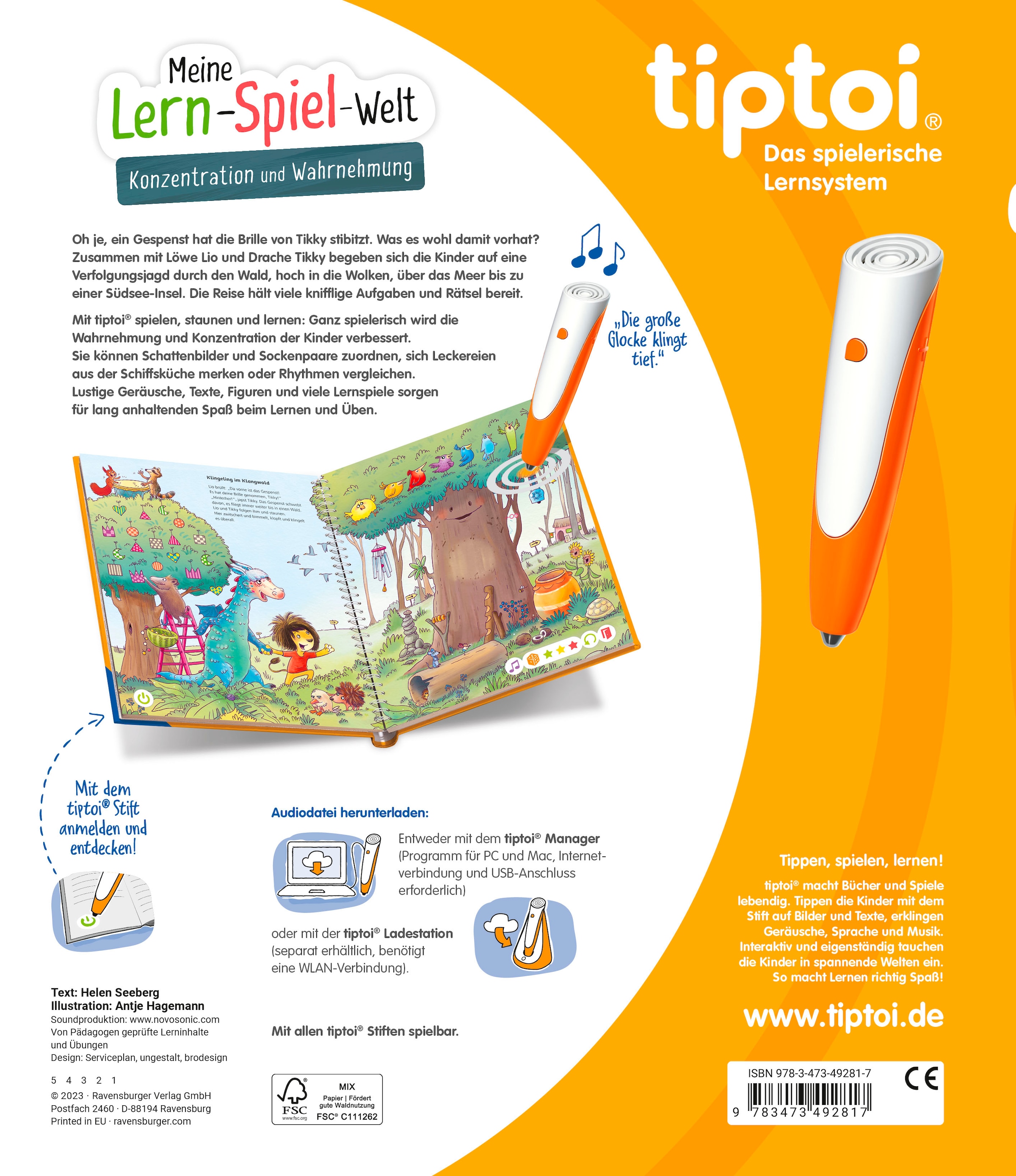 Ravensburger Buch »tiptoi® Meine Lern-Spiel-Welt: Konzentration und Wahrnehmung«