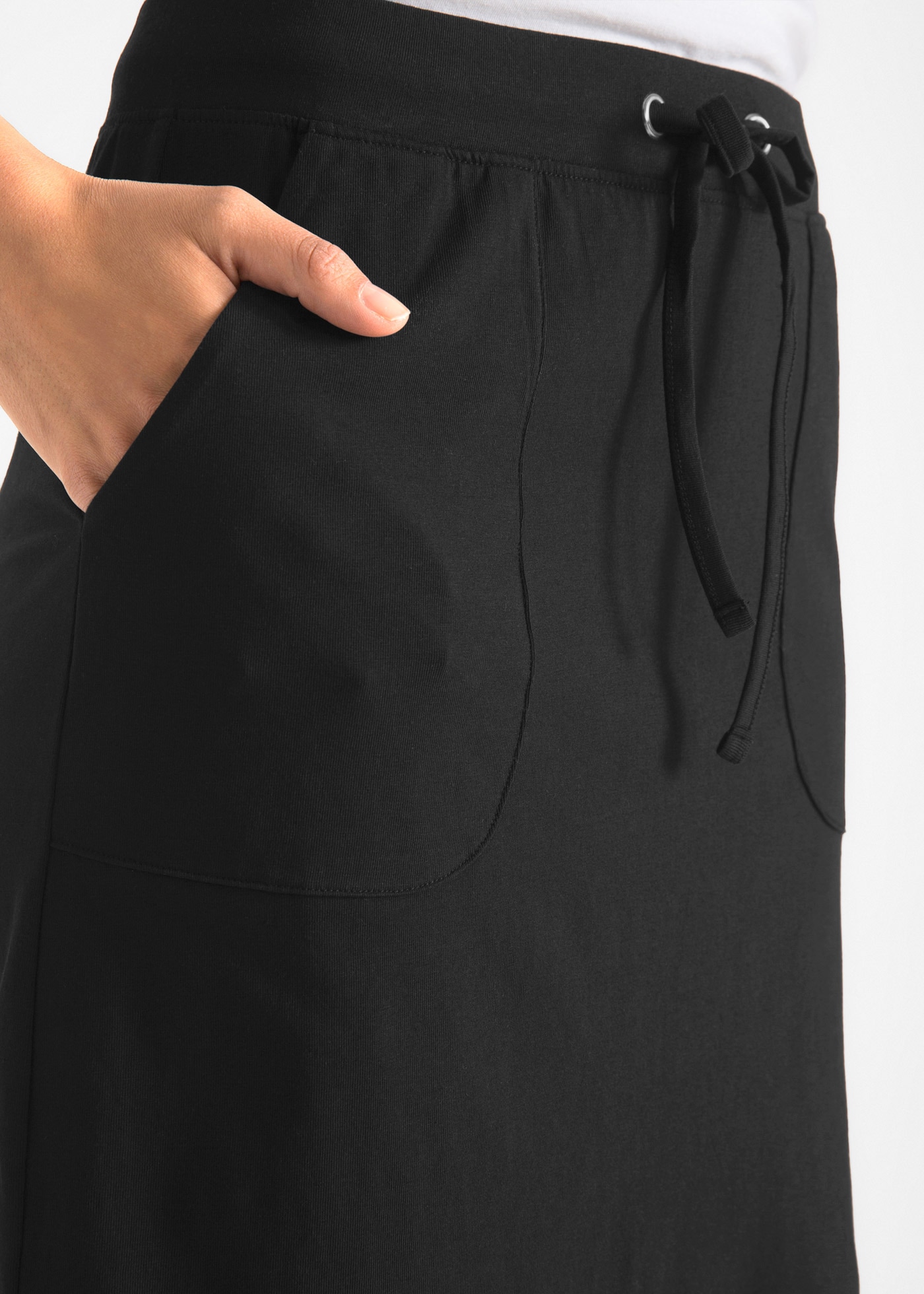 bonprix Bleistiftrock 1 aus weichem Sweatmaterial, mit Stretch-Anteil, Bleistift-Schnitt