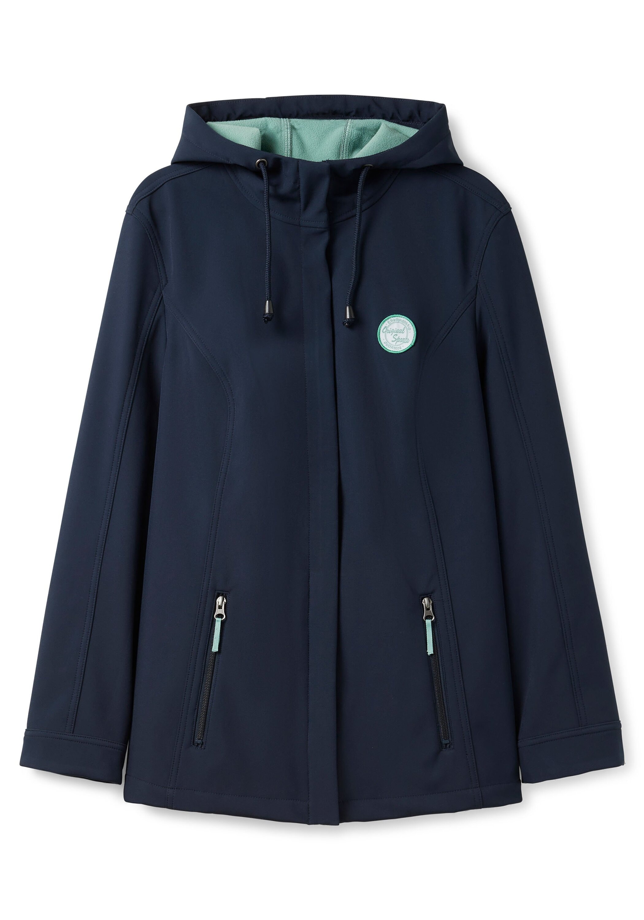 Sheego Softshelljacke »Softshell-Jacke mit Fleece-Innenseite, winddichte Qualität«, mit Kapuze, mit Fleece-Innenseite, winddichte Qualität