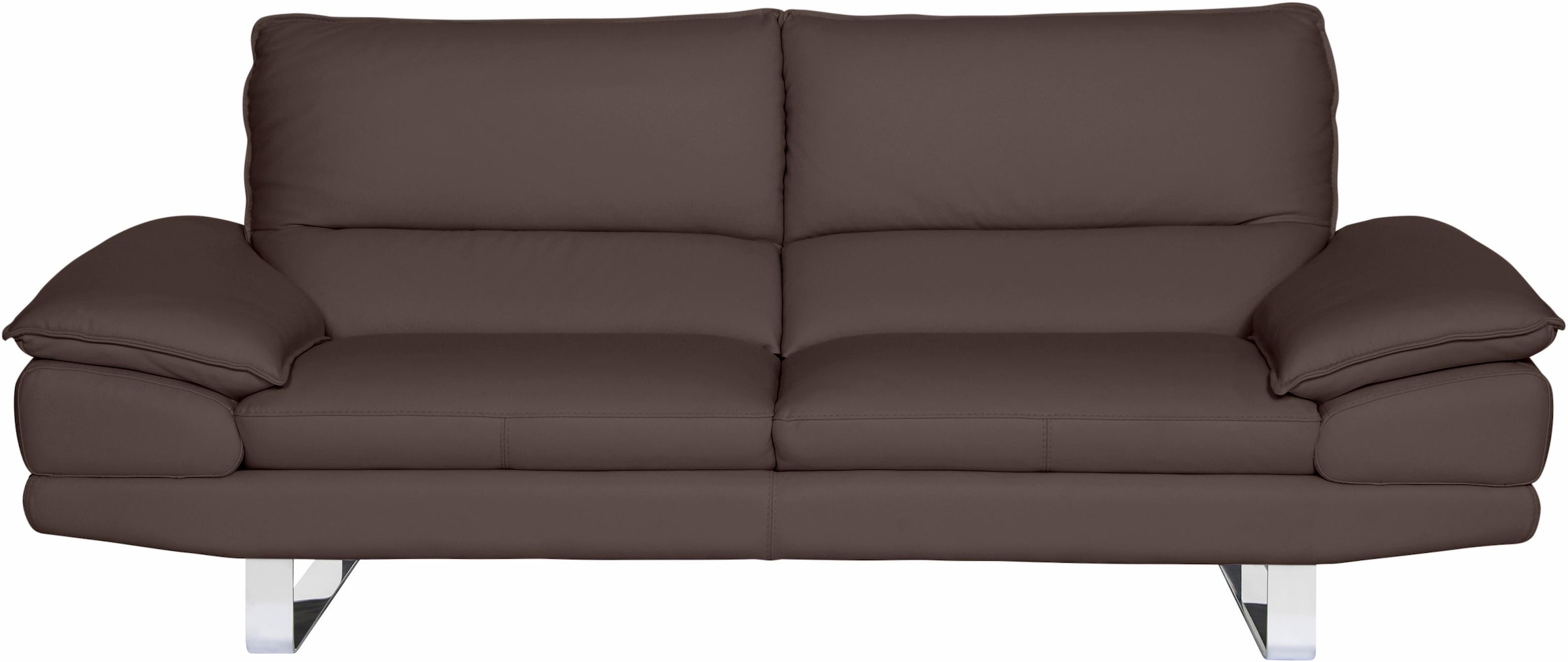 CALIA ITALIA 3-Sitzer »Dave, Sitzkomfort der Extraklasse, tolle Details«, Designsofa auf Kufenfuß, in zwei Lederqualitäten