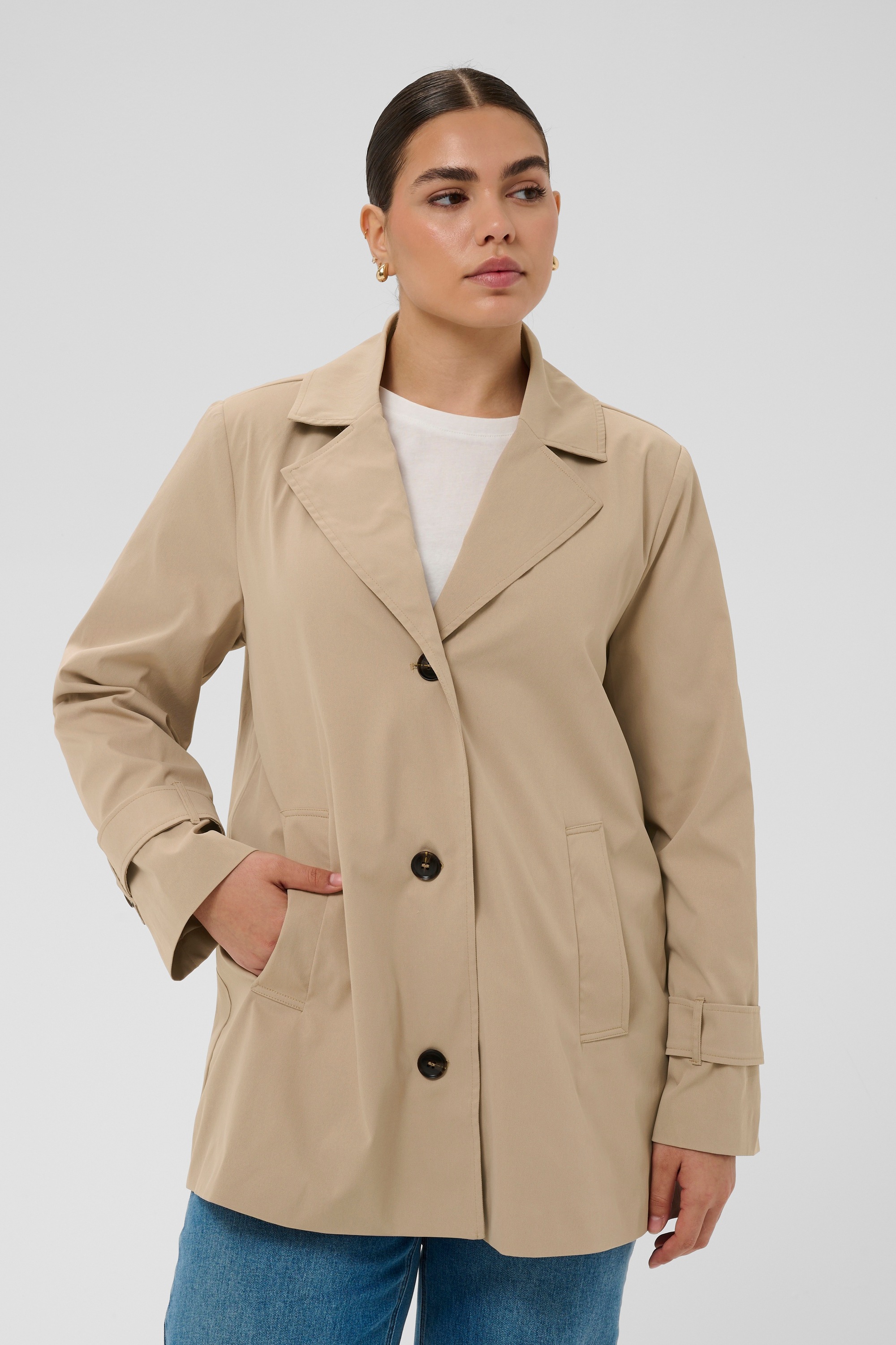 KAFFE Curve Wintermantel »Damen Jacke KCjacky«