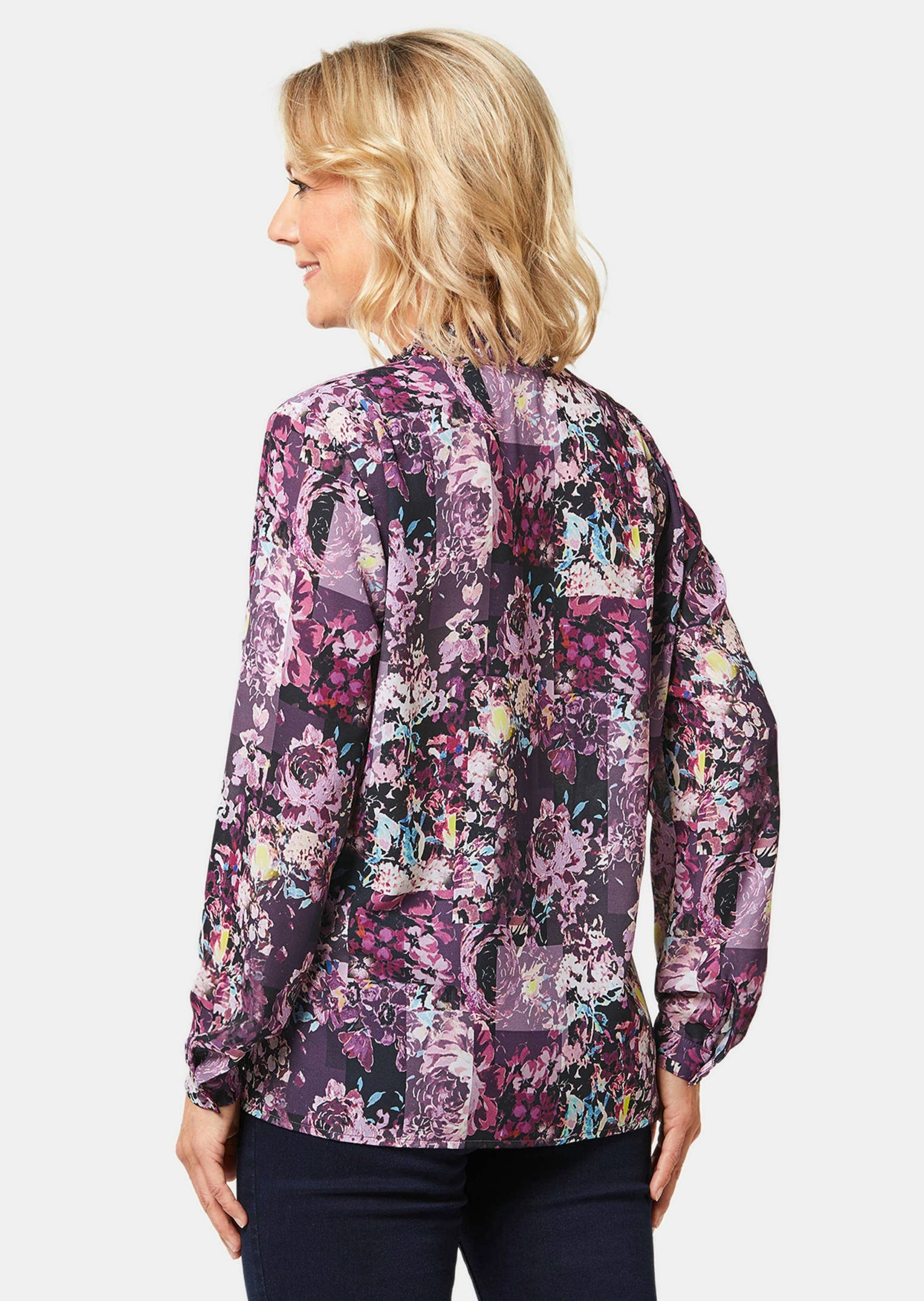GOLDNER Druckbluse »Kurzgröße Kurzgröße - Druckbluse in exotischem Muster«