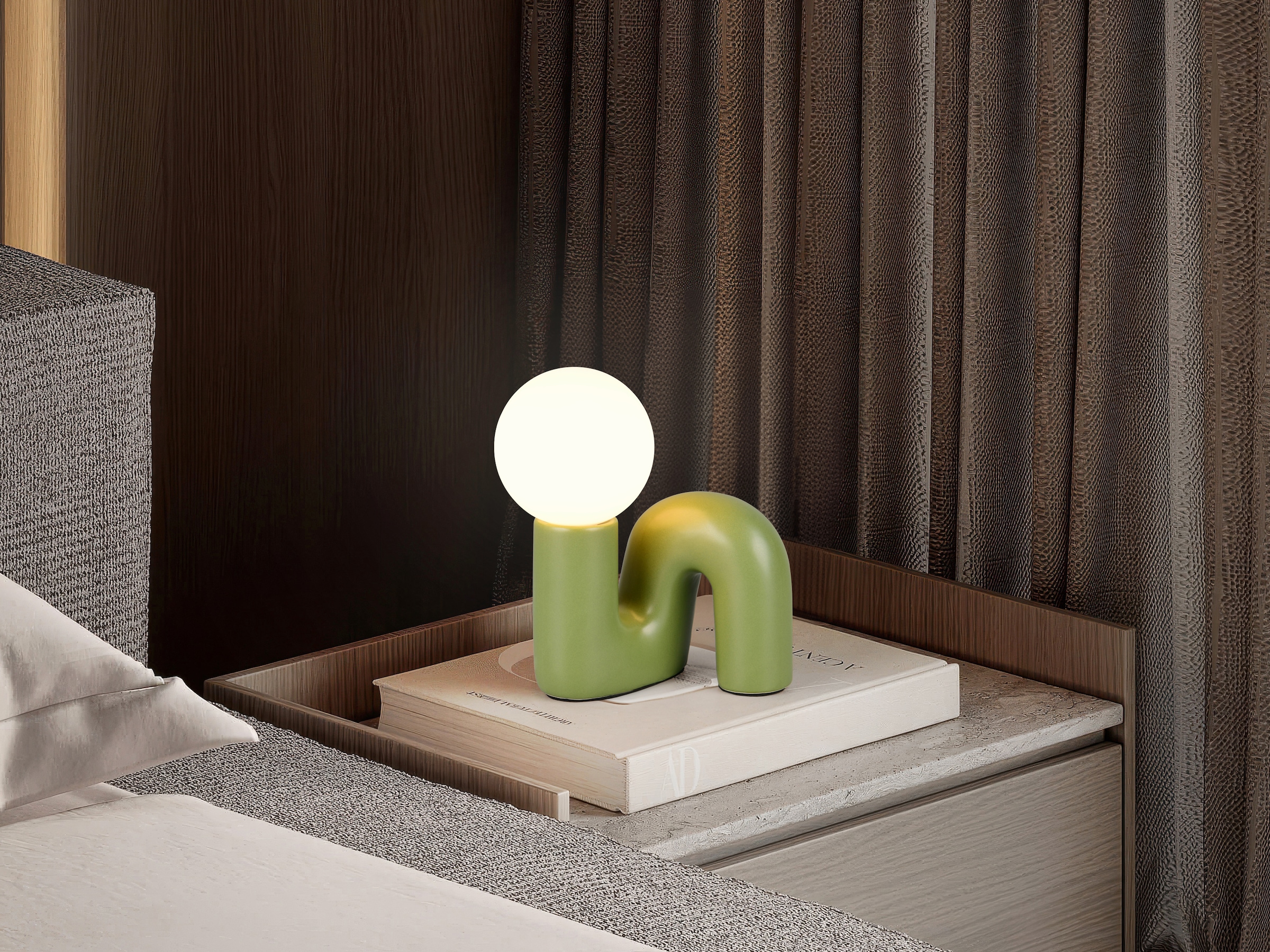 REALITY Leuchten Tischleuchte »QUINN, Keramik Tischlampe m. Glasschirm, ohne  Leuchtmittel 1xG9 max5W« G9 1 Stk. warmweiß - kaltweiß Design Nachttischlampe, Schreibtischlampe Höhe 22cm, Glas Lampenschirm