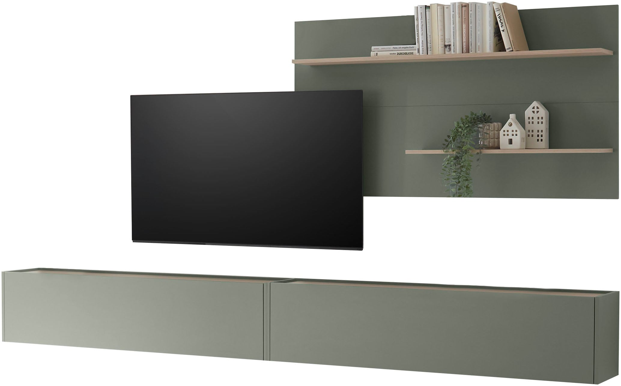 INOSIGN Wohnwand »City/Giron, moderne Anbauwand, Komplettset in vielen Farben verfügbar« Set, 3 Stk. tlg. enthält zwei Hängeschränke & ein Wandpaneel