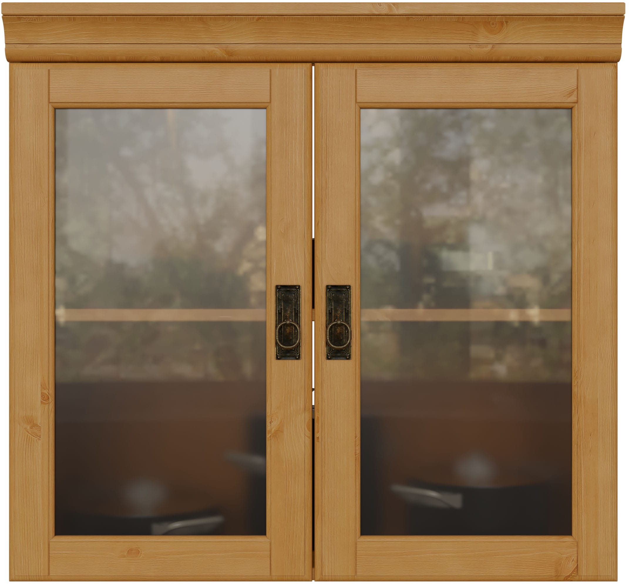 Home affaire Hängeschrank »Rügen«, Breite 80 cm, FSC® zertifiziertes Massivholz, Türen mit Glaseinsatz