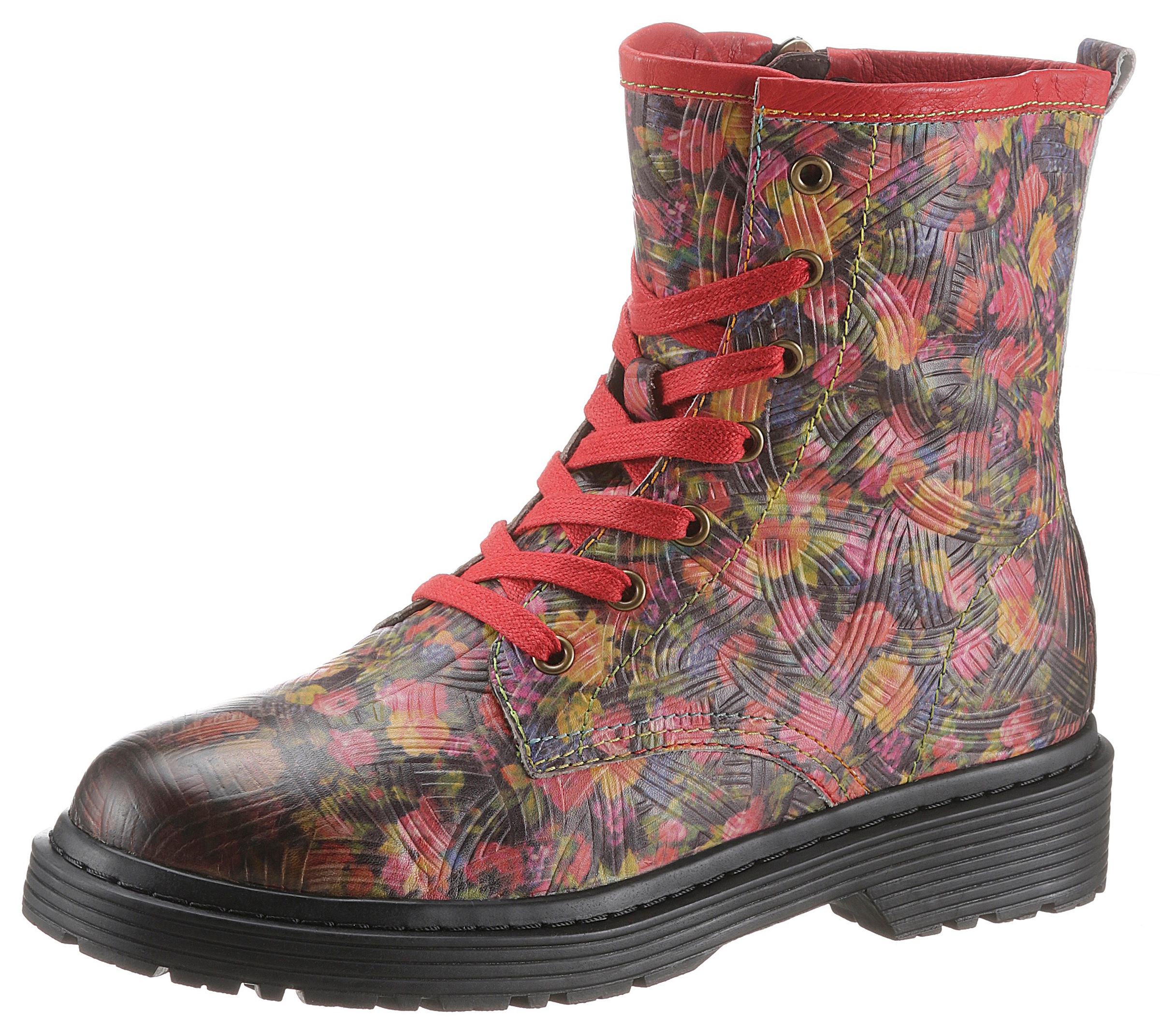 LAURA VITA Schnürboots, mit Allover- Blumenprint