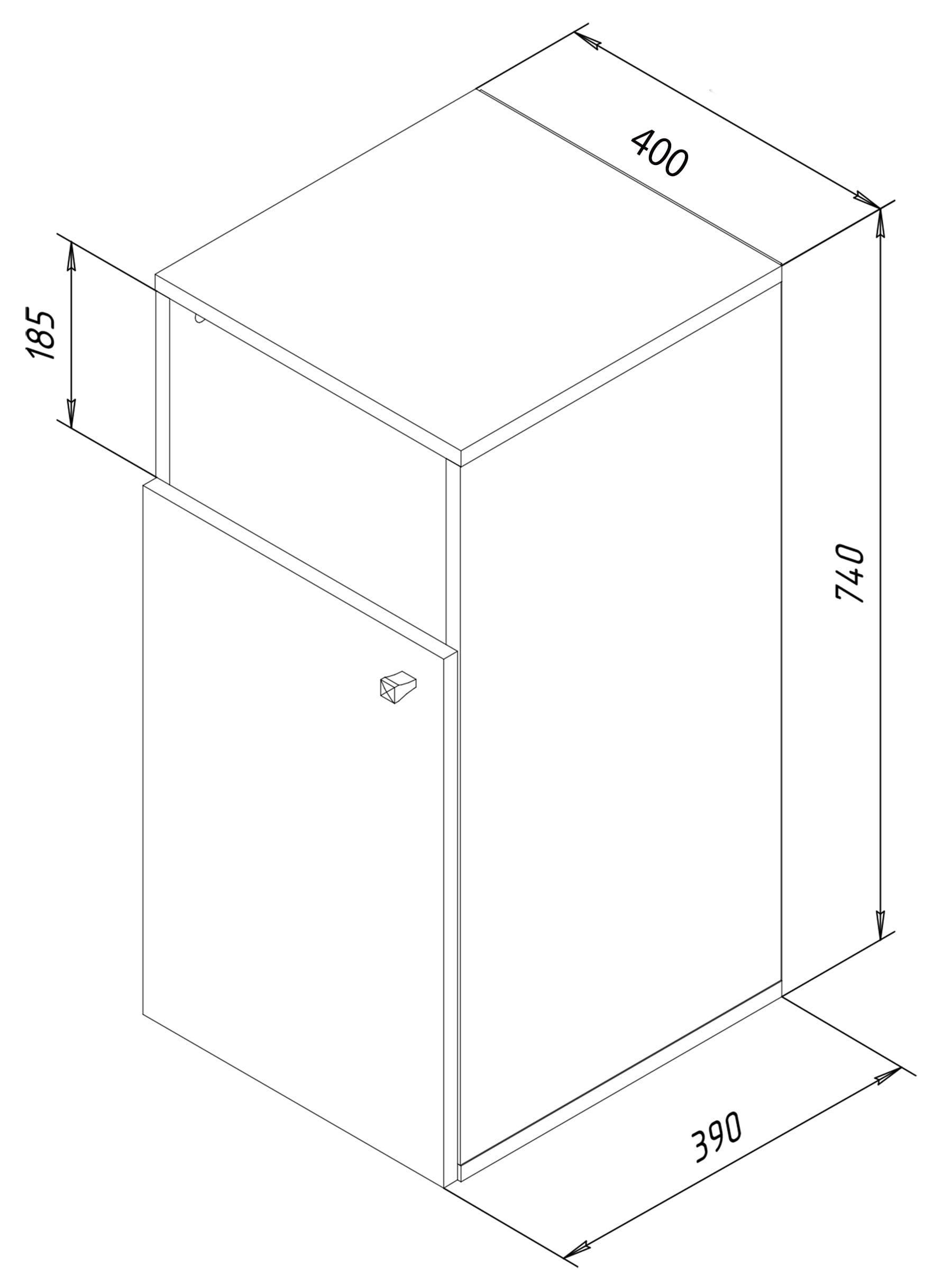 VCM Hochschrank »Wäscheschrank Wäschetruhe Wäschebox Dreso L 1f«