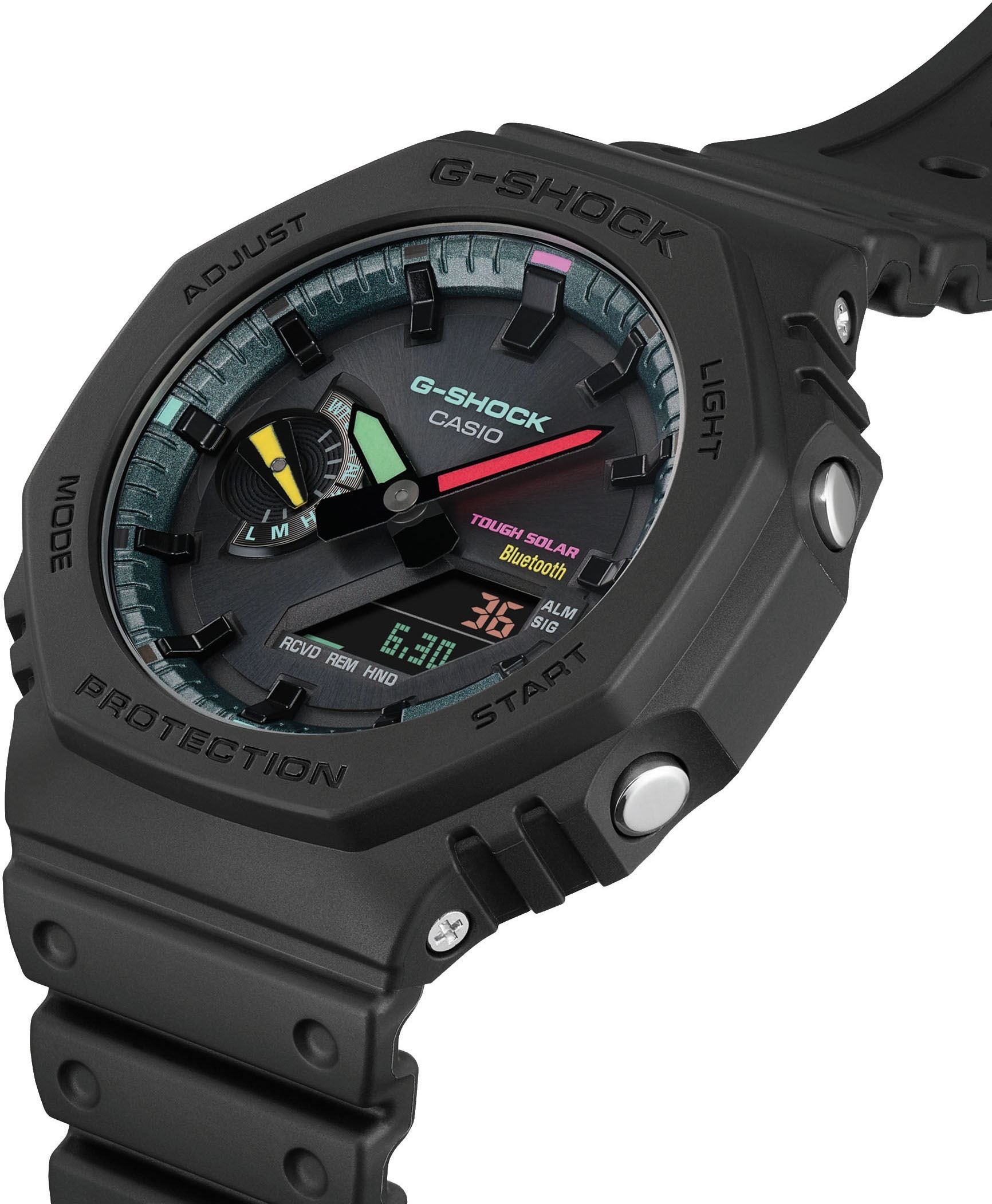 CASIO G-SHOCK Smartwatch »GA-B2100-1A1ER«, Armbanduhr, Herrenuhr, Bluetooth, digital, bis 20 bar wasserdicht)