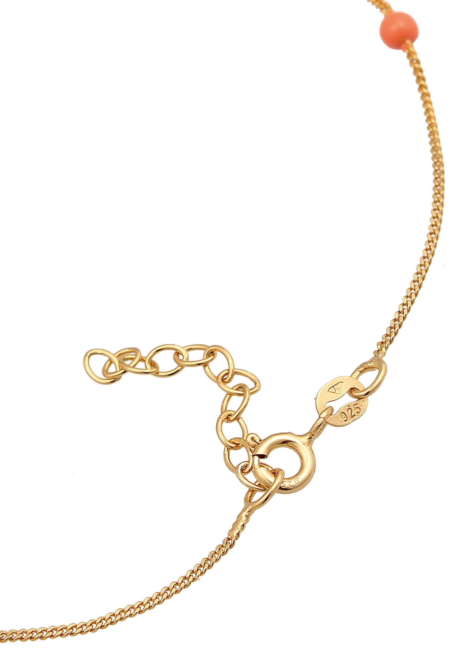Elli Fußkette »Fußschmuck Kugel Bead Emaille 925er Silber«