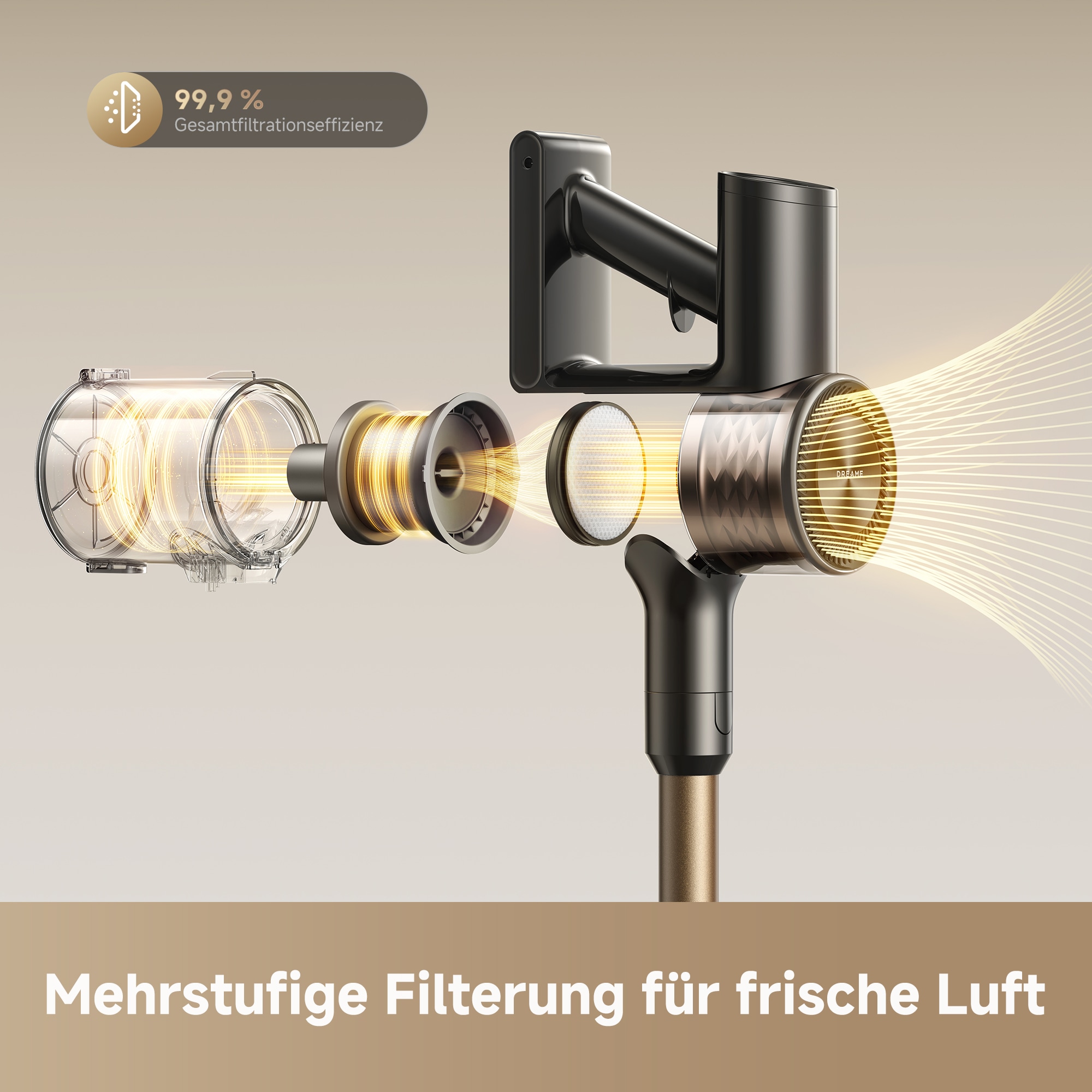 Dreame Akku-Hand-und Stielstaubsauger »R10s Lite« 25000 Pa, 45 min, 99.9% Filter, LED, Flex 90°