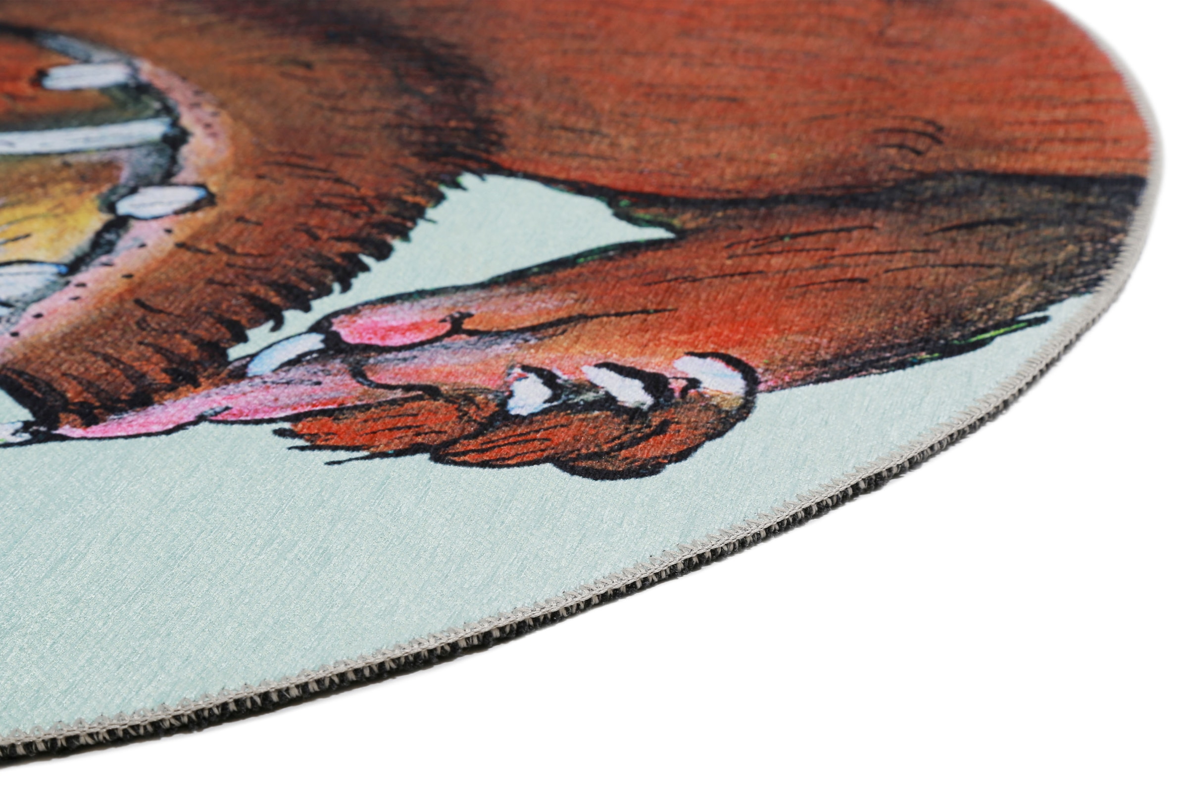 DER GRÜFFELO Kinderteppich »Grüffelo GR-0172«, rund, 6 mm Höhe, aktueller Grüffelo Teppich, Kurzflor mit hohem Baumwollanteil