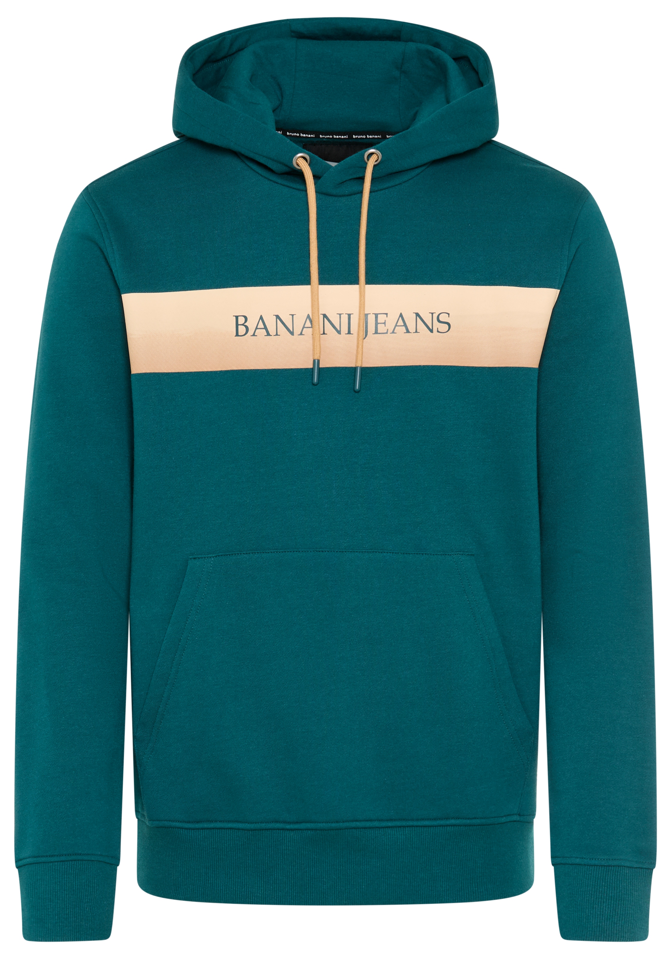 Bruno Banani Kapuzensweatshirt , mit Kapuze und Kordelzügen, mit Kängurutasche, schmale Passform
