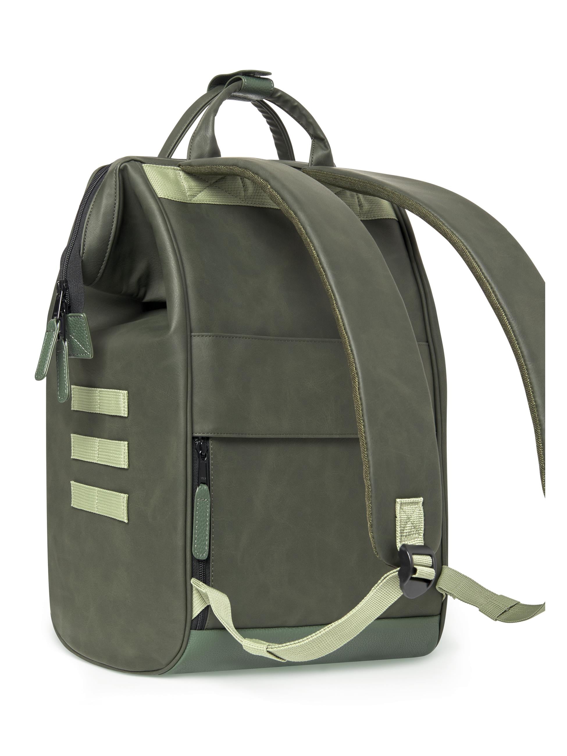 CABAIA Tagesrucksack »Tagesrucksack Adventurer L Nubuck«, Veganer Cityrucksack mit austauschbaren Vordertaschen