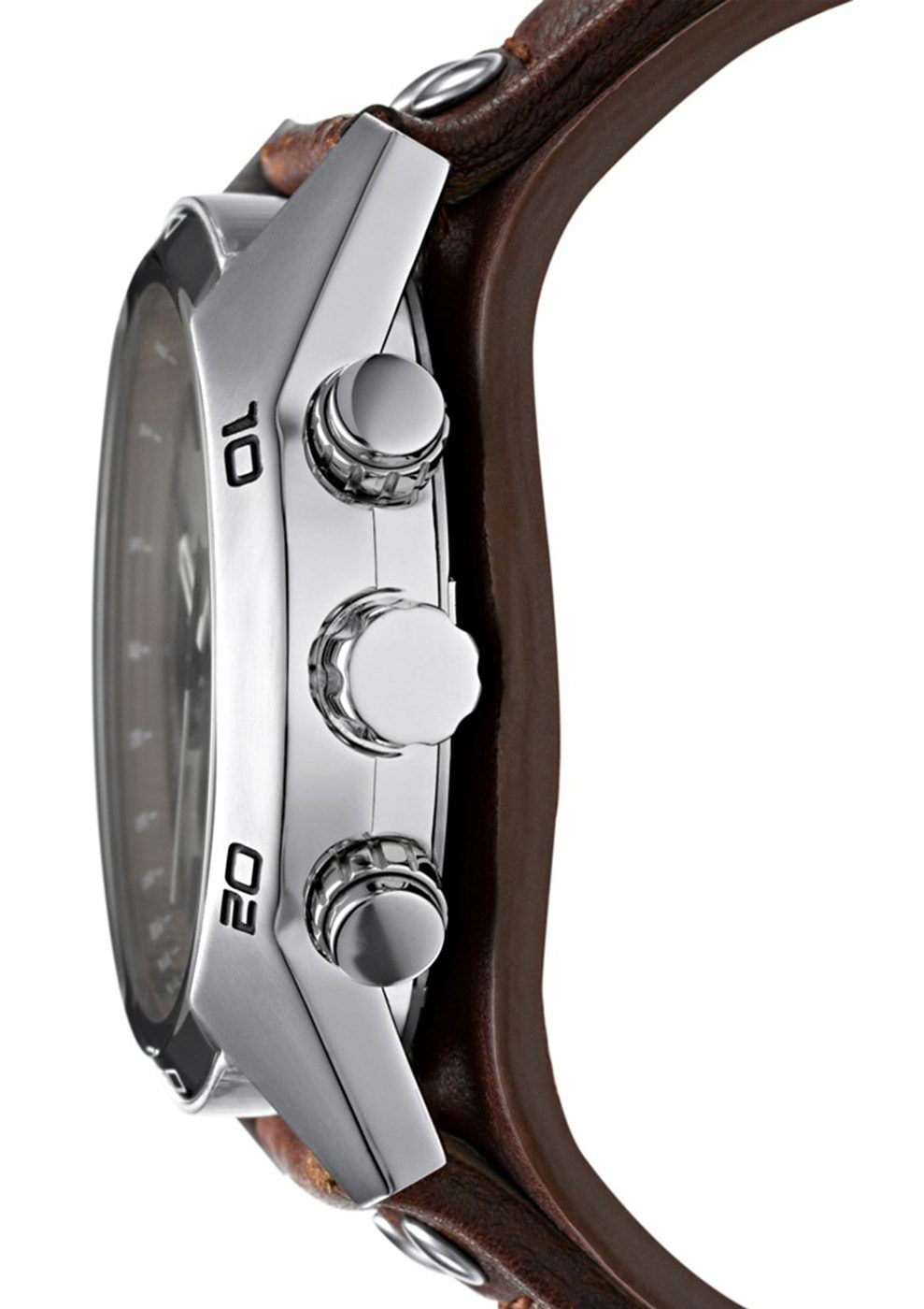 Fossil Chronograph »COACHMAN«, Quarzuhr, Armbanduhr, Herrenuhr, Stoppfunktion, Datum, Lederarmband