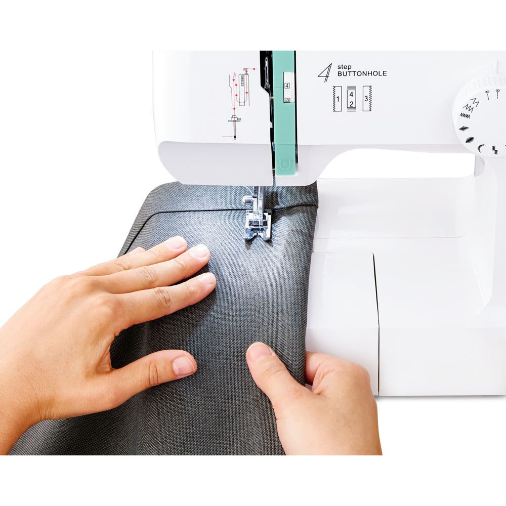 Medion® Nähmaschine »SM70 (MD 11179), 12 Stichmuster, Rückwärtstaste, 70 Watt Motorleistung«, 12 Programme, einstellbare Stichlänge, 4 Schritte Knopfloch, umfangreiches Zubehör