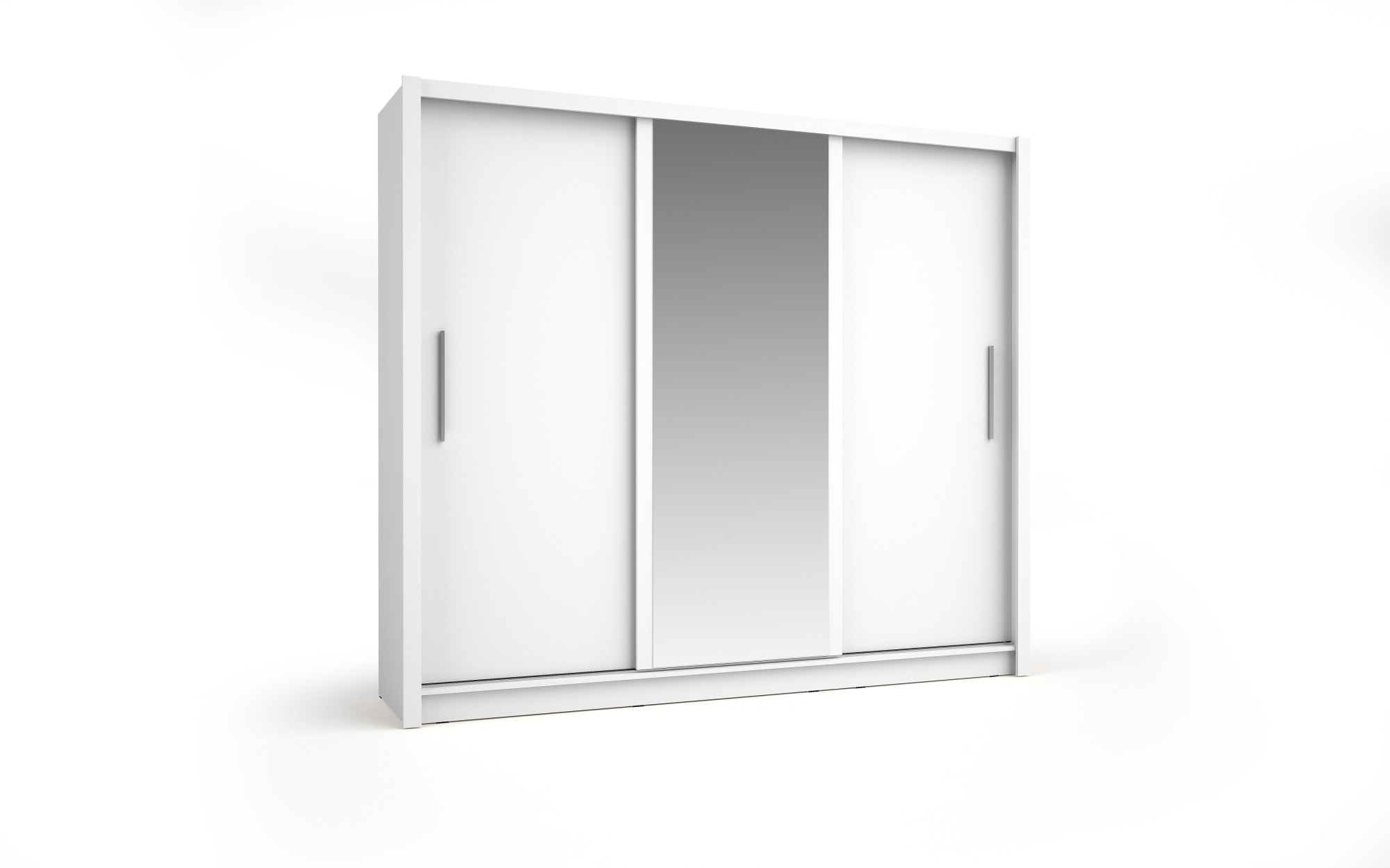 Home affaire Kleiderschrank »BELAVIEN Schwebetürenschrank mit 15 Fächer, Kleiderstange und Spiegel« Garderobe mit 3 Schwebetüren und Spiegel, Maße B/T/H: 247,8/61,6/215