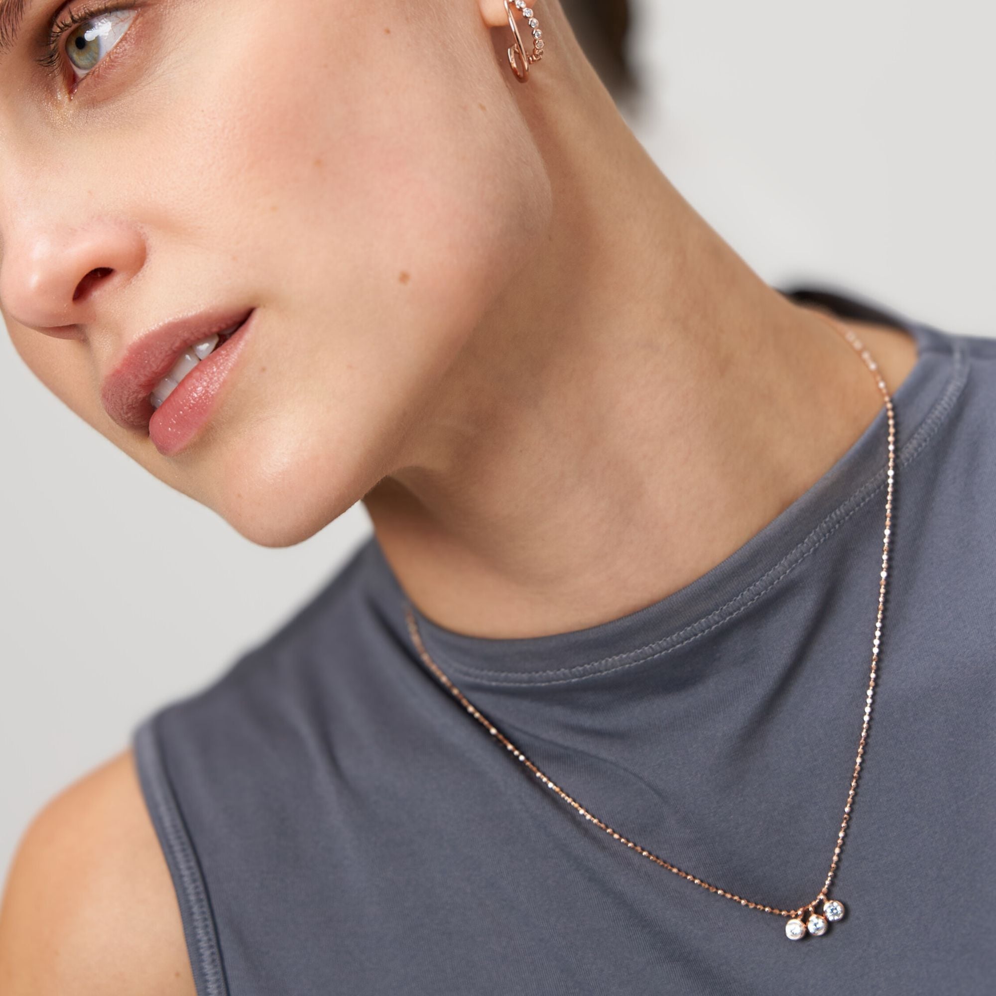 Tamaris Kette mit Anhänger »Schmuck Geschenk Silber 925 Halskette Tiny Glimmer« mit Zirkonia (synth.)