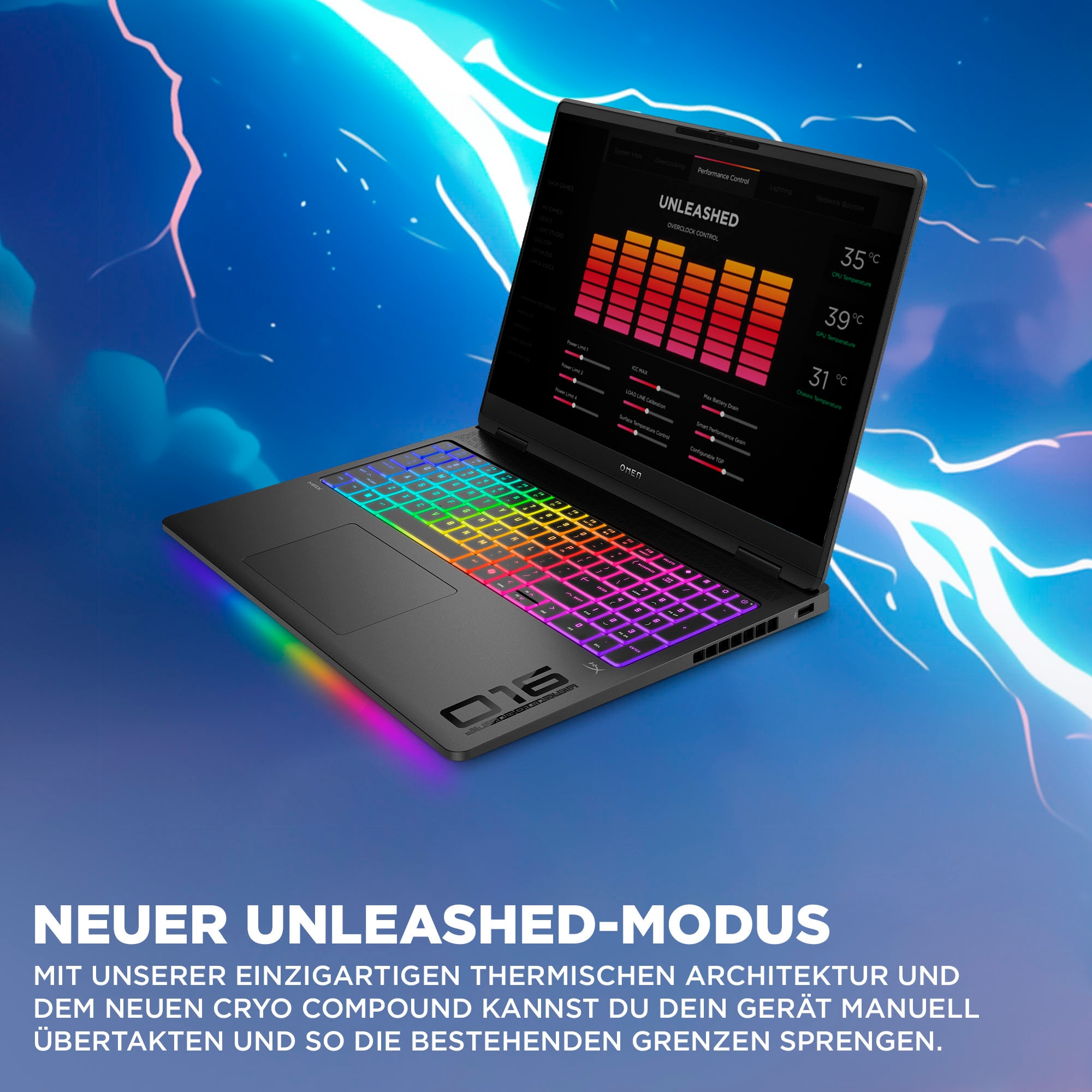 HP Gaming-Notebook »OMEN MAX 16-ah0276ng«, 40,64 cm, / 16 Zoll, Intel, Ultra 7, GeForce® RTX 5070 Ti, 1000 GB SSD