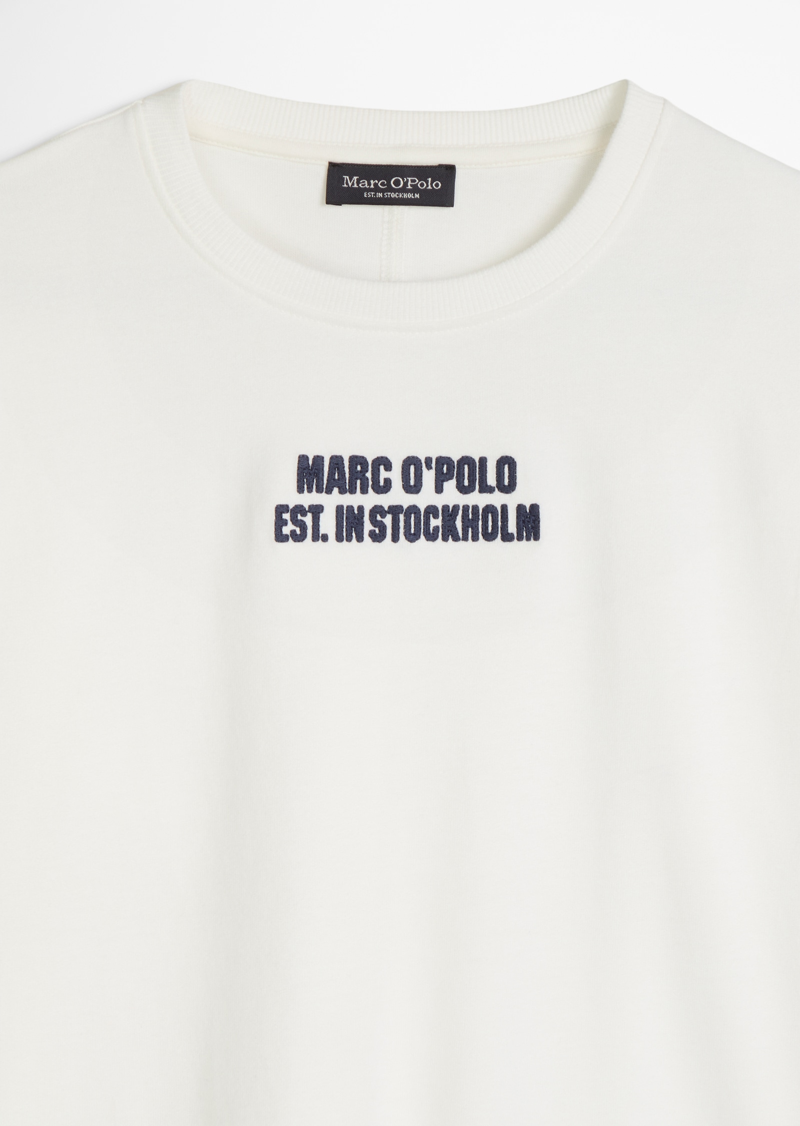 Marc O'Polo Junior Langarmshirt für Jungs, kontrastfarbene Logo-Stickerei auf der Brust