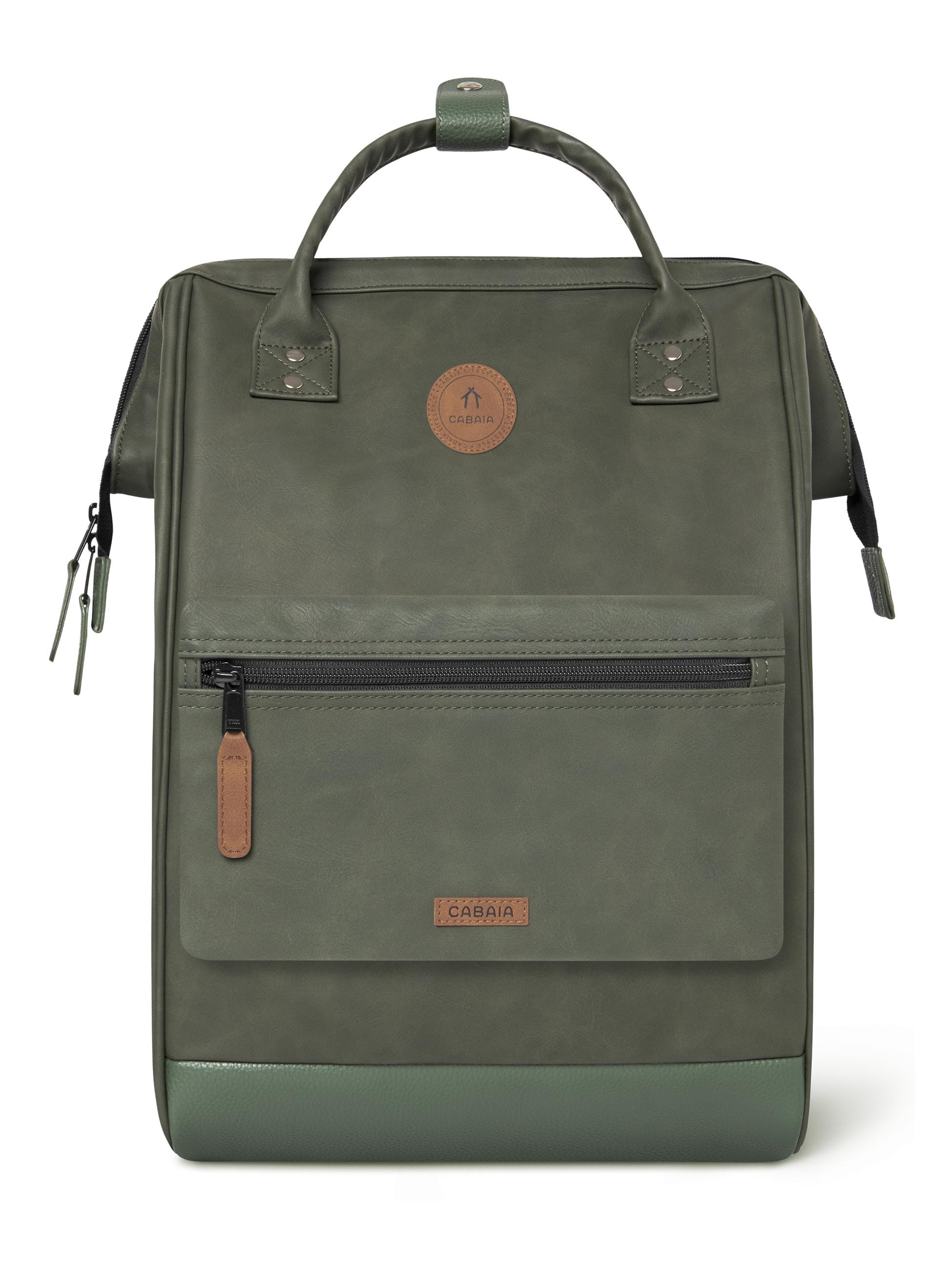 CABAIA Tagesrucksack »Tagesrucksack Adventurer L Nubuck«, Veganer Cityrucksack mit austauschbaren Vordertaschen