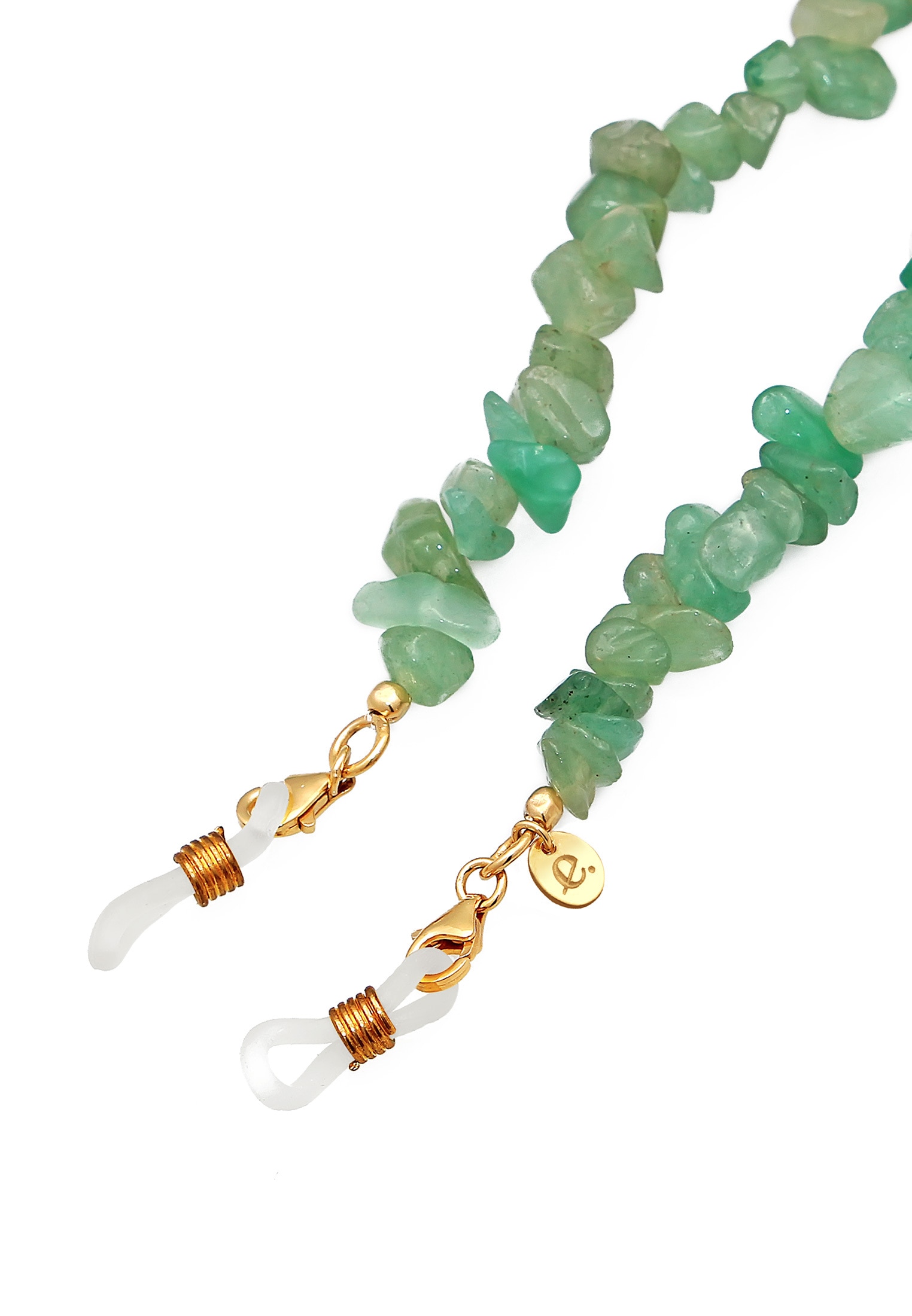 Elli Premium Schmuckset »Schmuckzubehör Brillenkette Aventurin Beads 925 Silber«