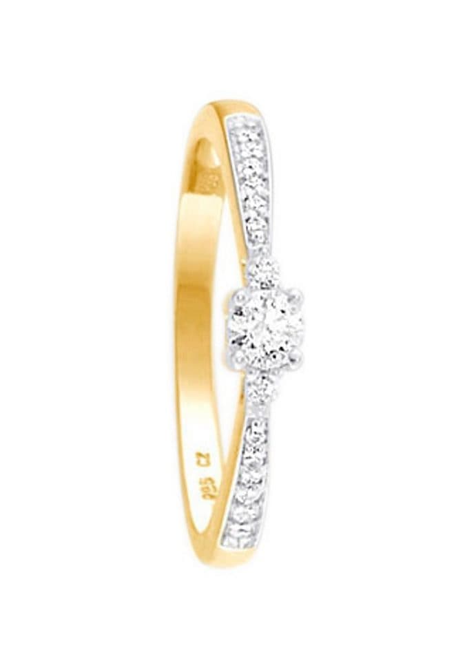 Solitärring »Schmuck Geschenk Gold 333 Damenring Verlobungsring Goldring Solitär«, mit...