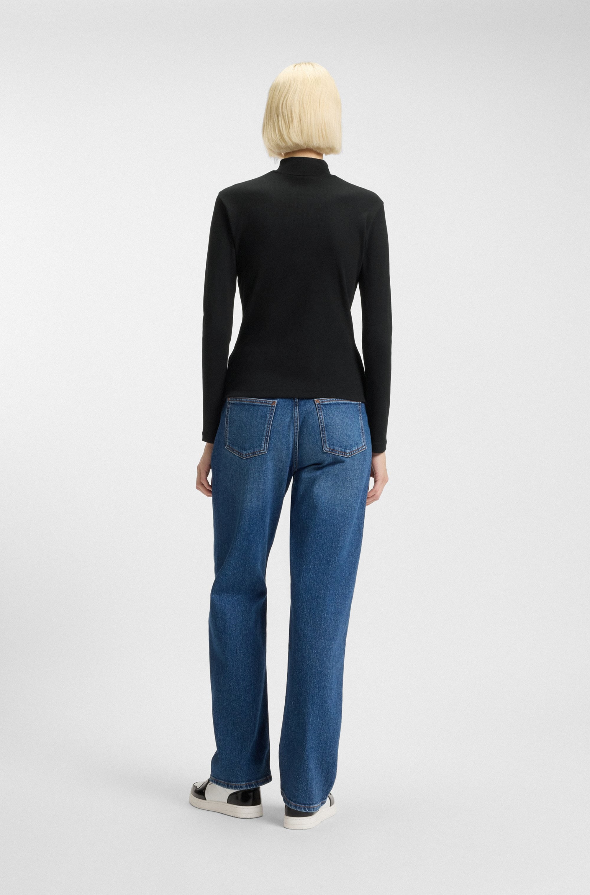 HUGO Blue Longsleeve »Easy Longsleeve« mit Stehkragen