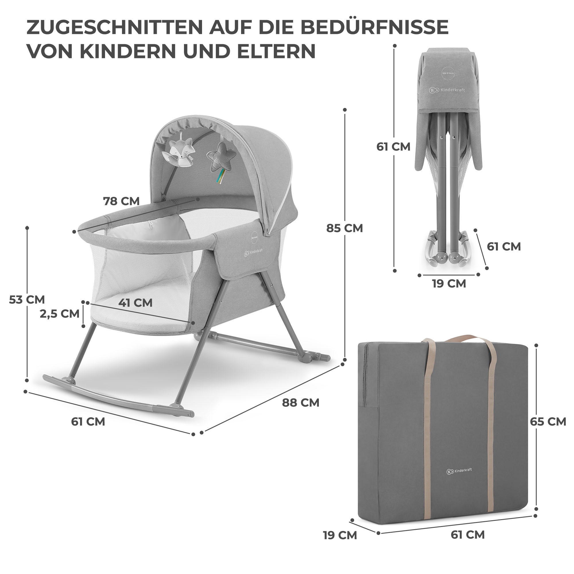 Kinderkraft Baby-Reisebett »LOVI«