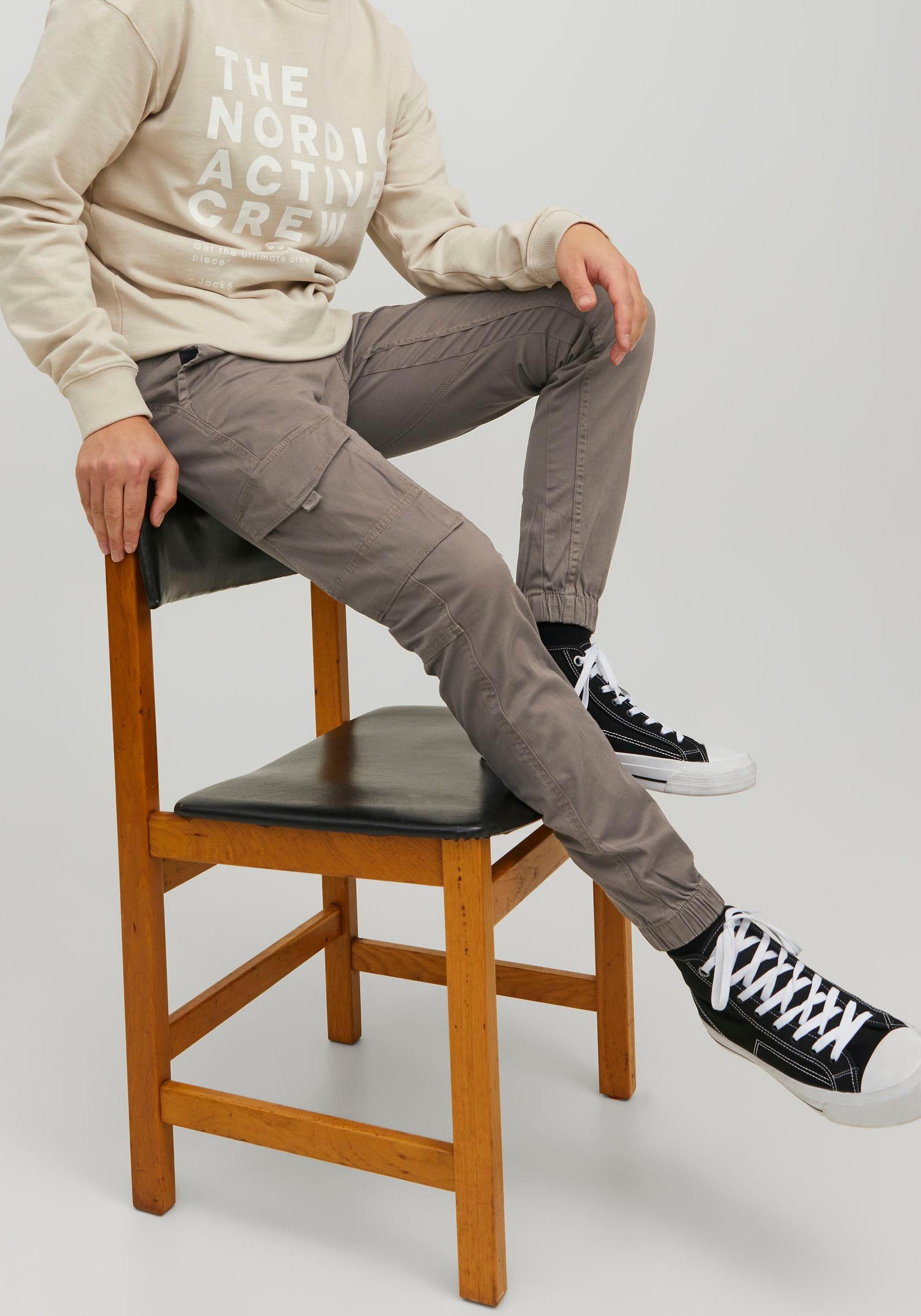 Jack & Jones Cargohose »JPSTPAUL JJFLAKE CARGO NOOS«  Baumwollmischung, regular fit