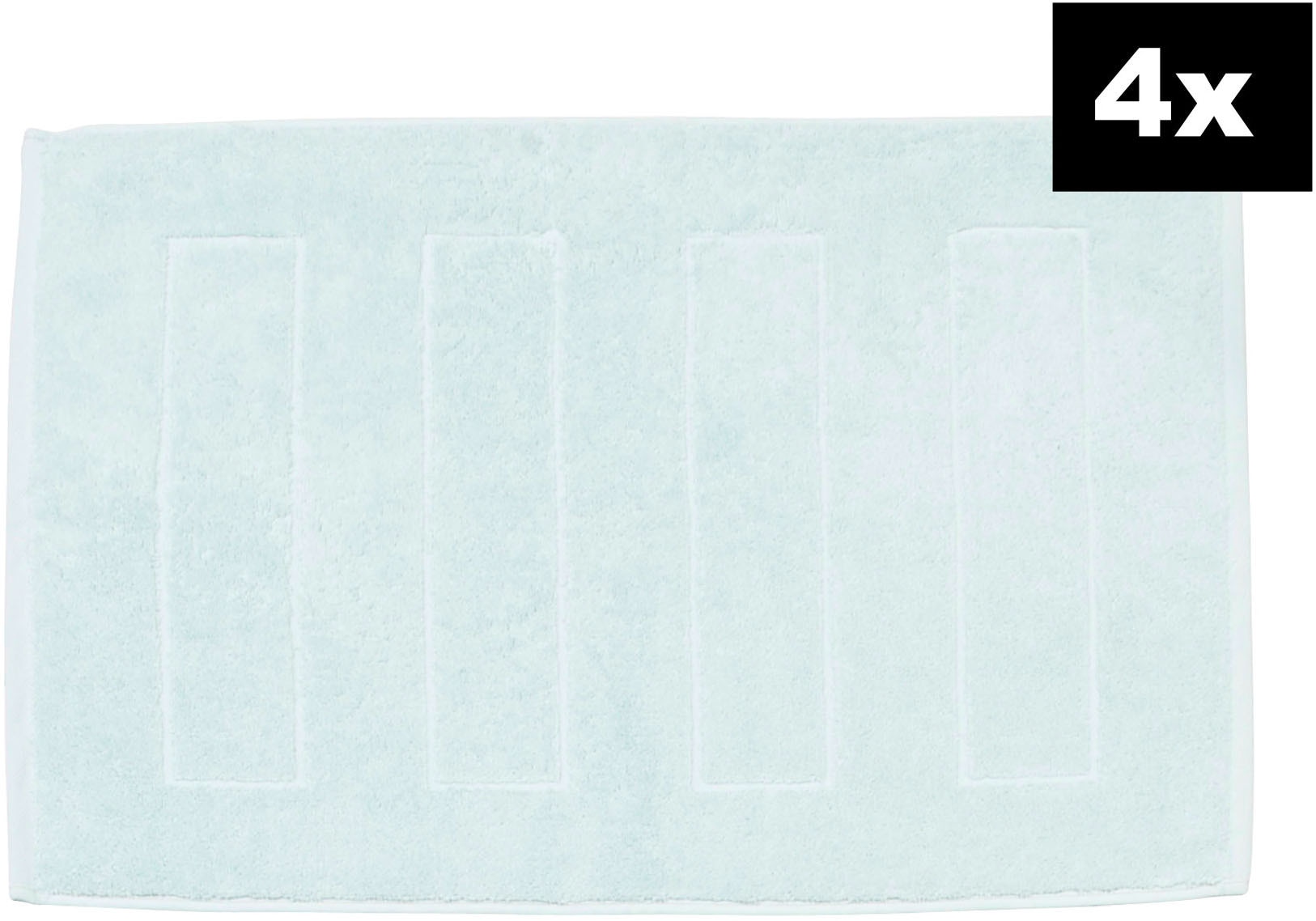 done.® Badematte »DAILY UNI 4er-Set« Höhe 5 mm fußbodenheizungsgeeignet Badvorleger aus 100% Baumwolle