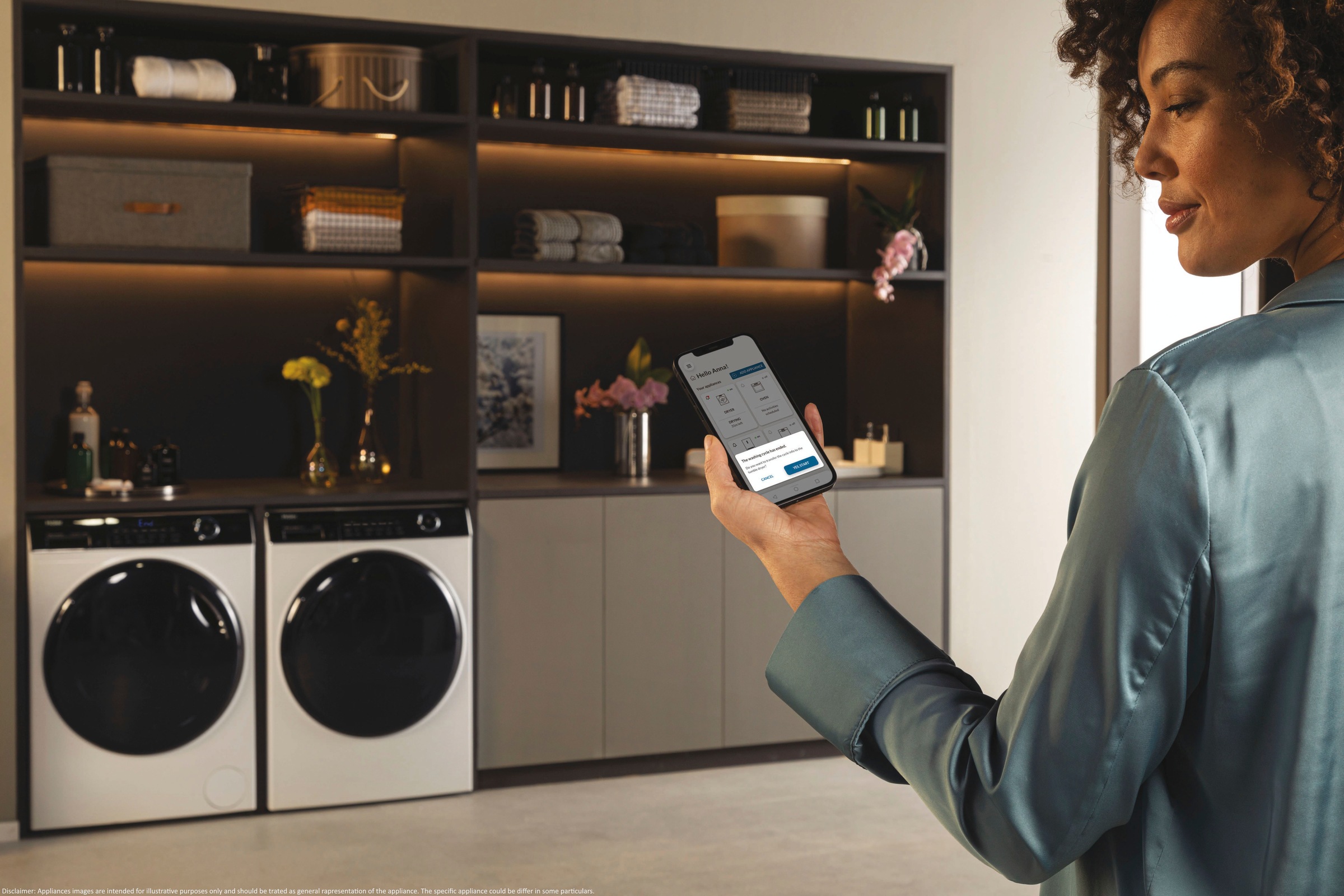 Haier Waschtrockner »HWD90-B14959U1«, PRO 5 Serie, 9 kg, 6 kg, 1400 U/min, Flüsterleiser Motor, Wi-Fi & hOn App