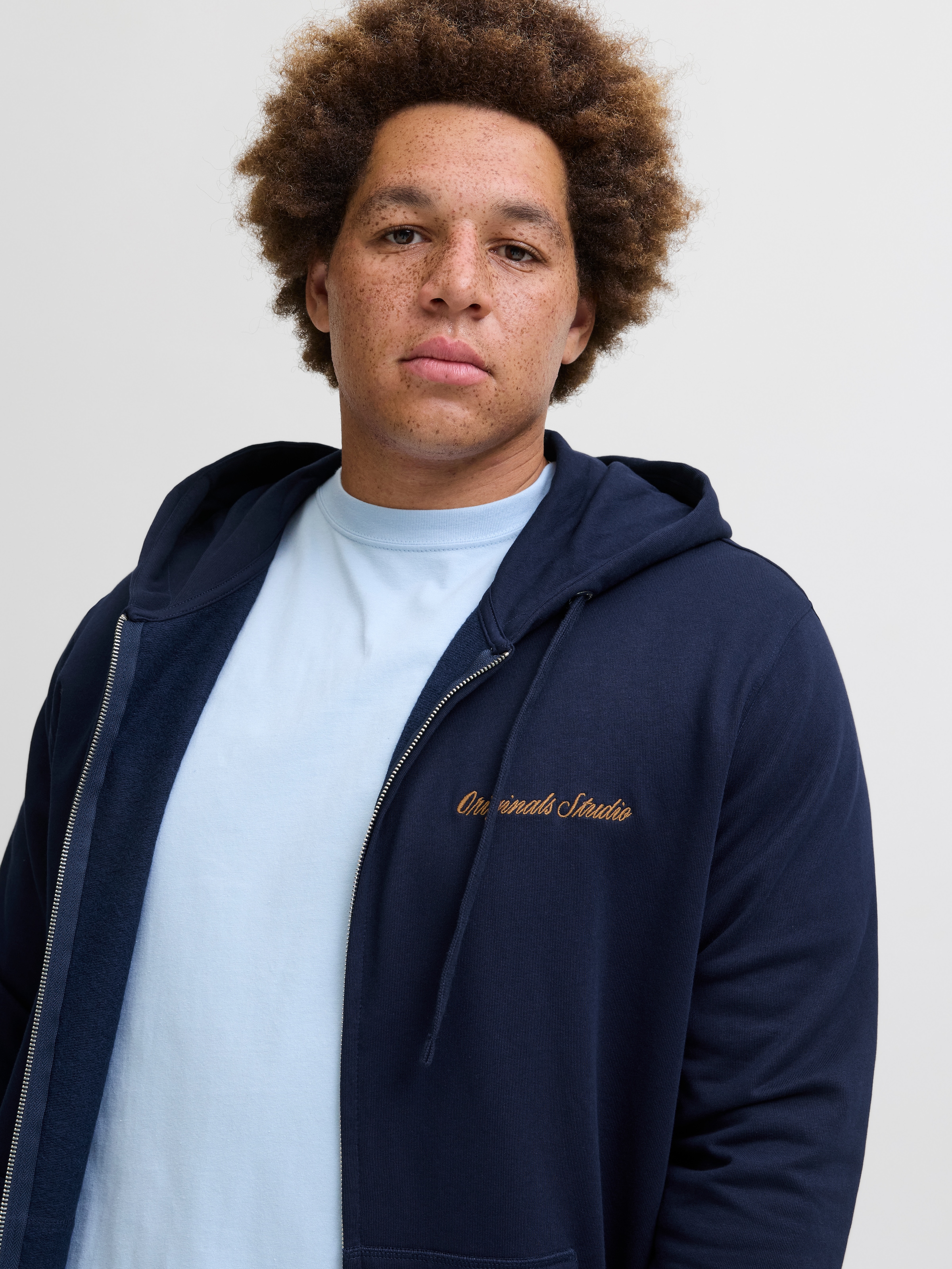 Jack & Jones PlusSize Kapuzensweatshirt »JORNORREBRO EMB SWEAT ZIP HOOD PLS«