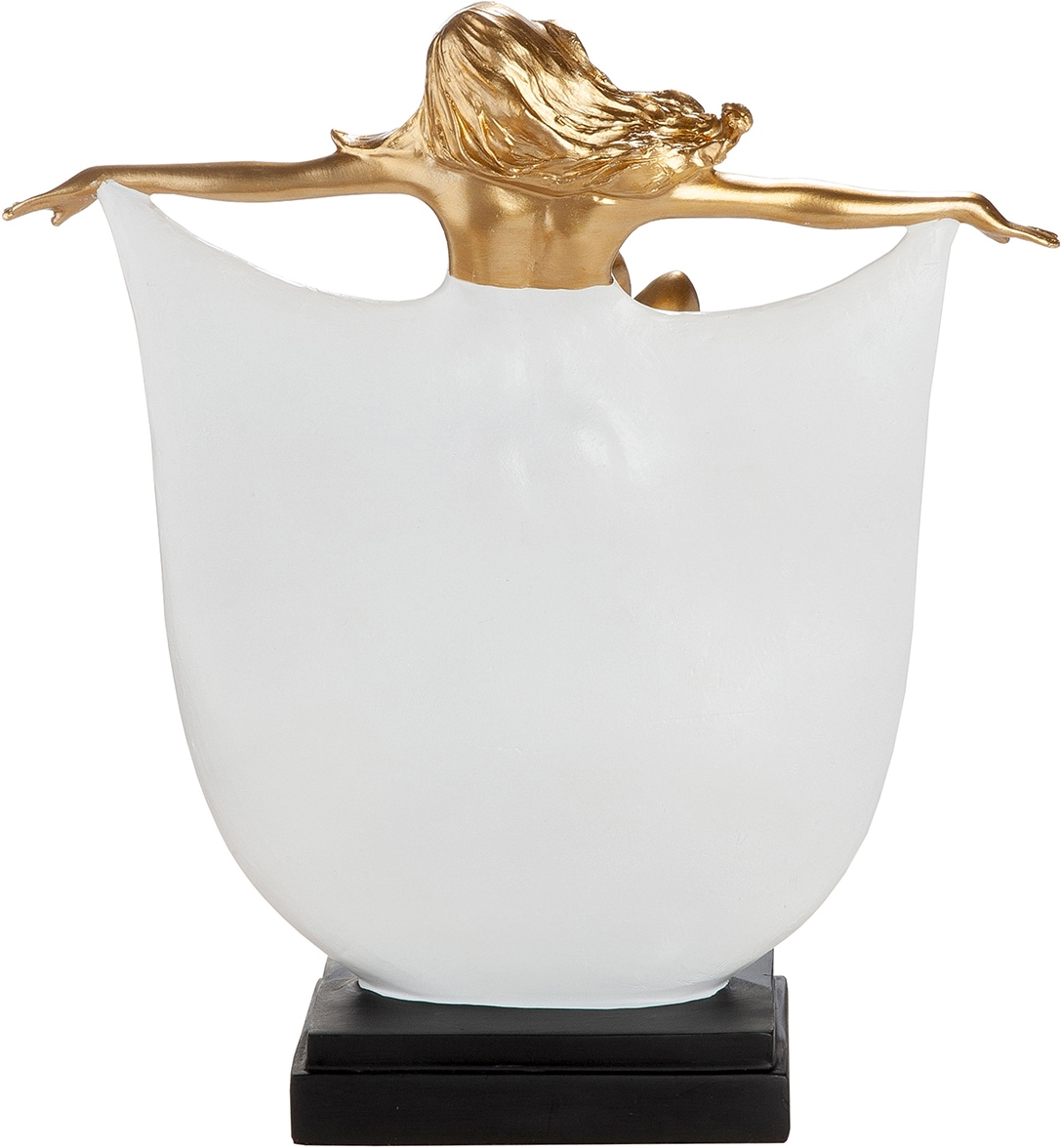 GILDE Skulptur »Skulptur Frau Miraelle weiß H. 34 cm« Anmutig modern dekorativ Geschenkidee Skulpturenfigur