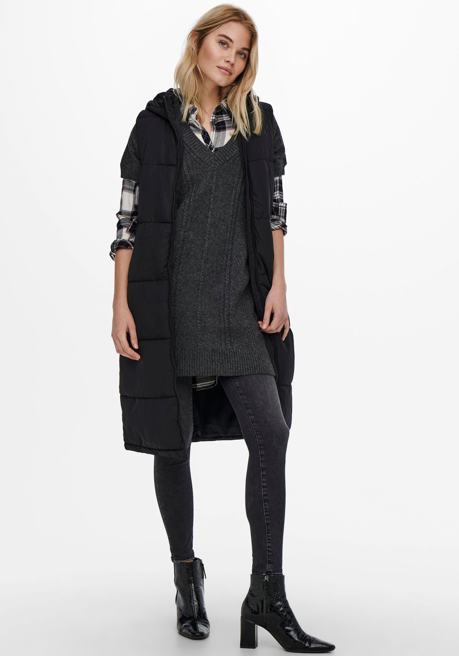 ONLY Steppweste »ONLALINA LONG WAISTCOAT OTW NOOS«