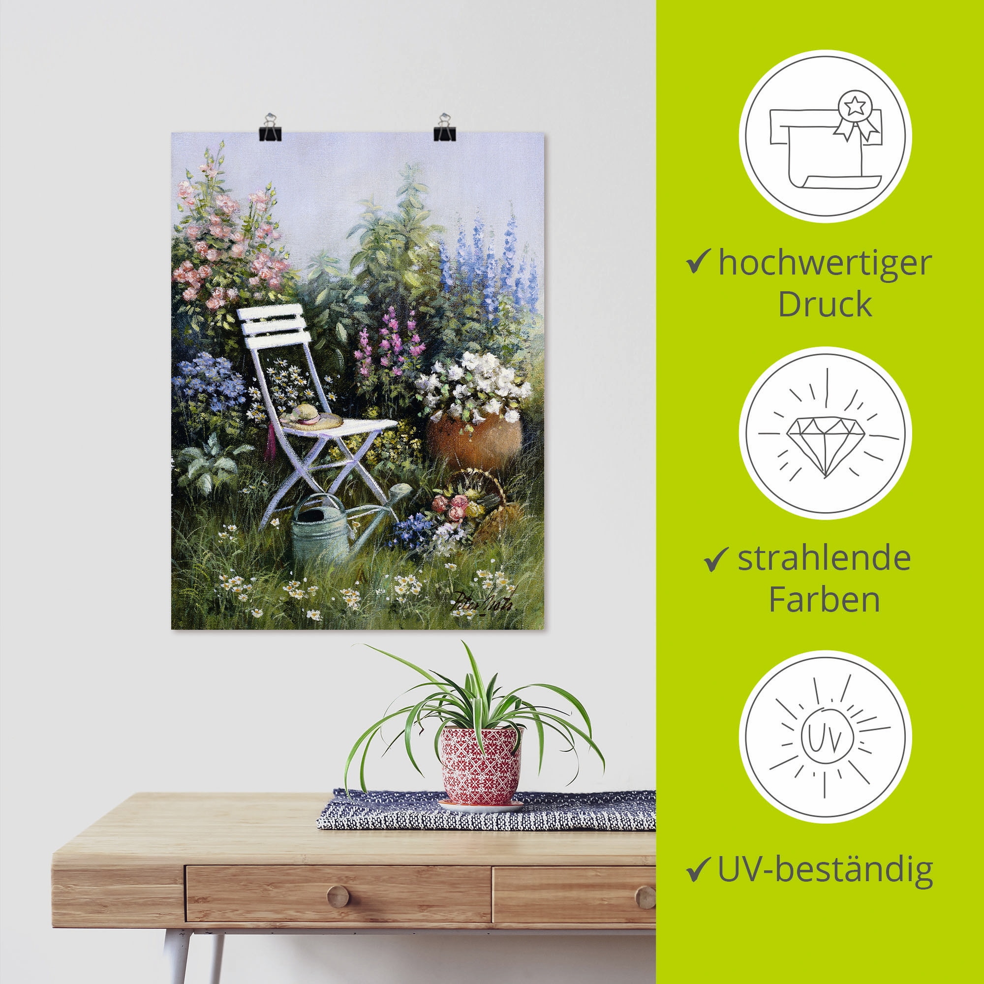 Artland Wandbild »Unvergesslich« Garten 1 Stk. tlg. als Leinwandbild, Poster in verschied. Größen