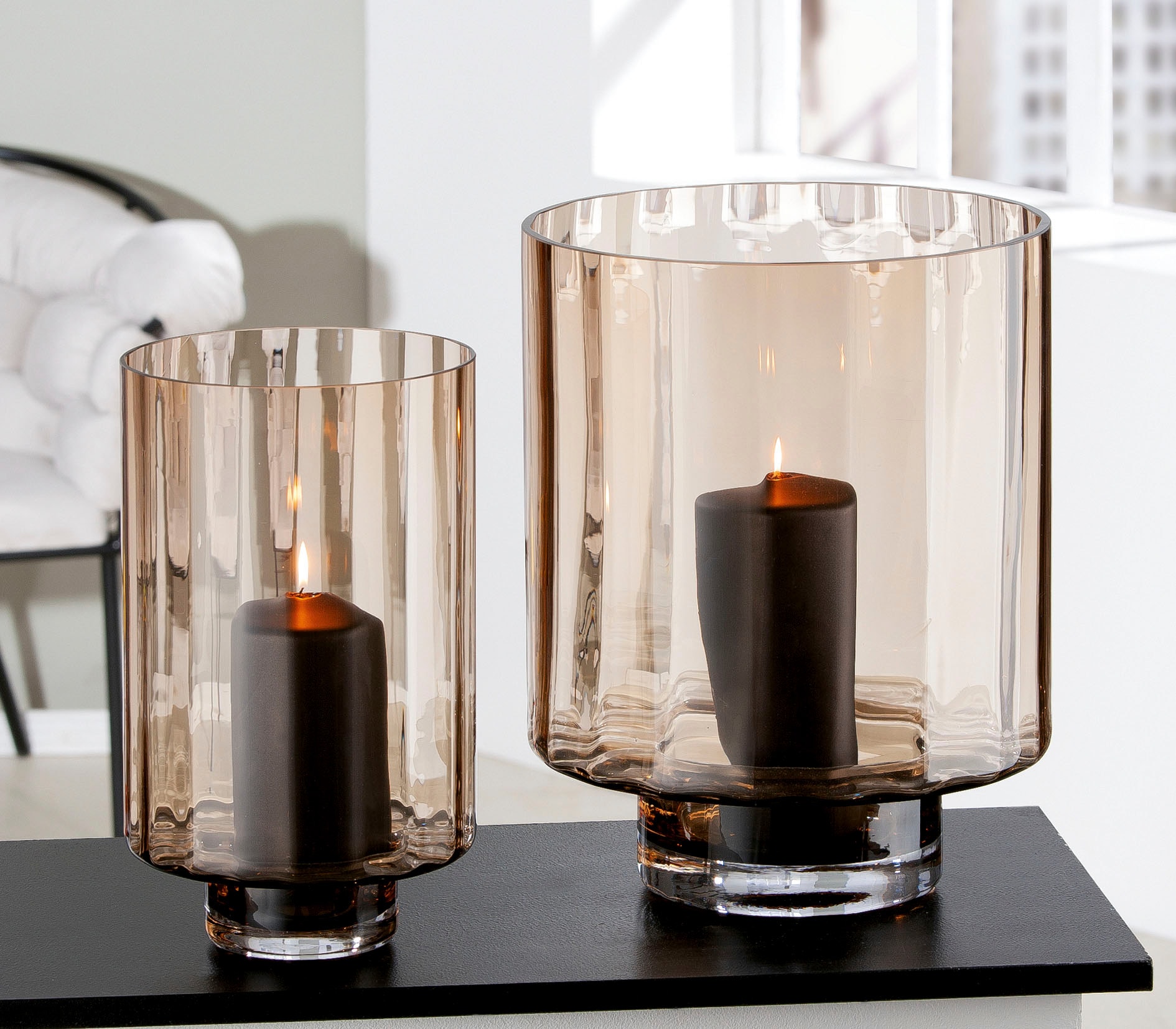 Kerzenhalter (1 St.), »Novus«, aus Glas bei GILDE OTTO Windlicht