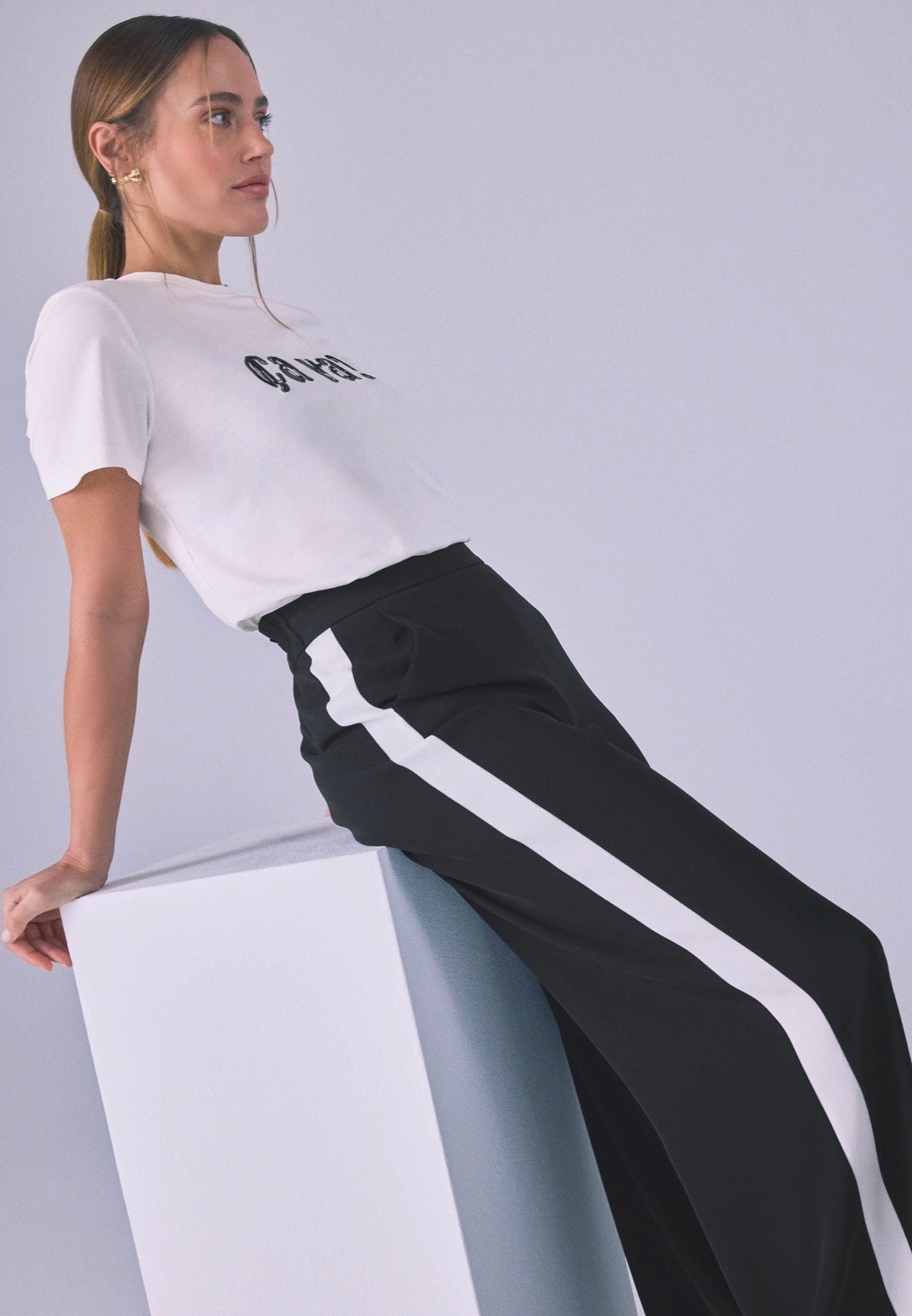 Zero Stoffhose »Hose mit Kontraststreifen 30 Inch«