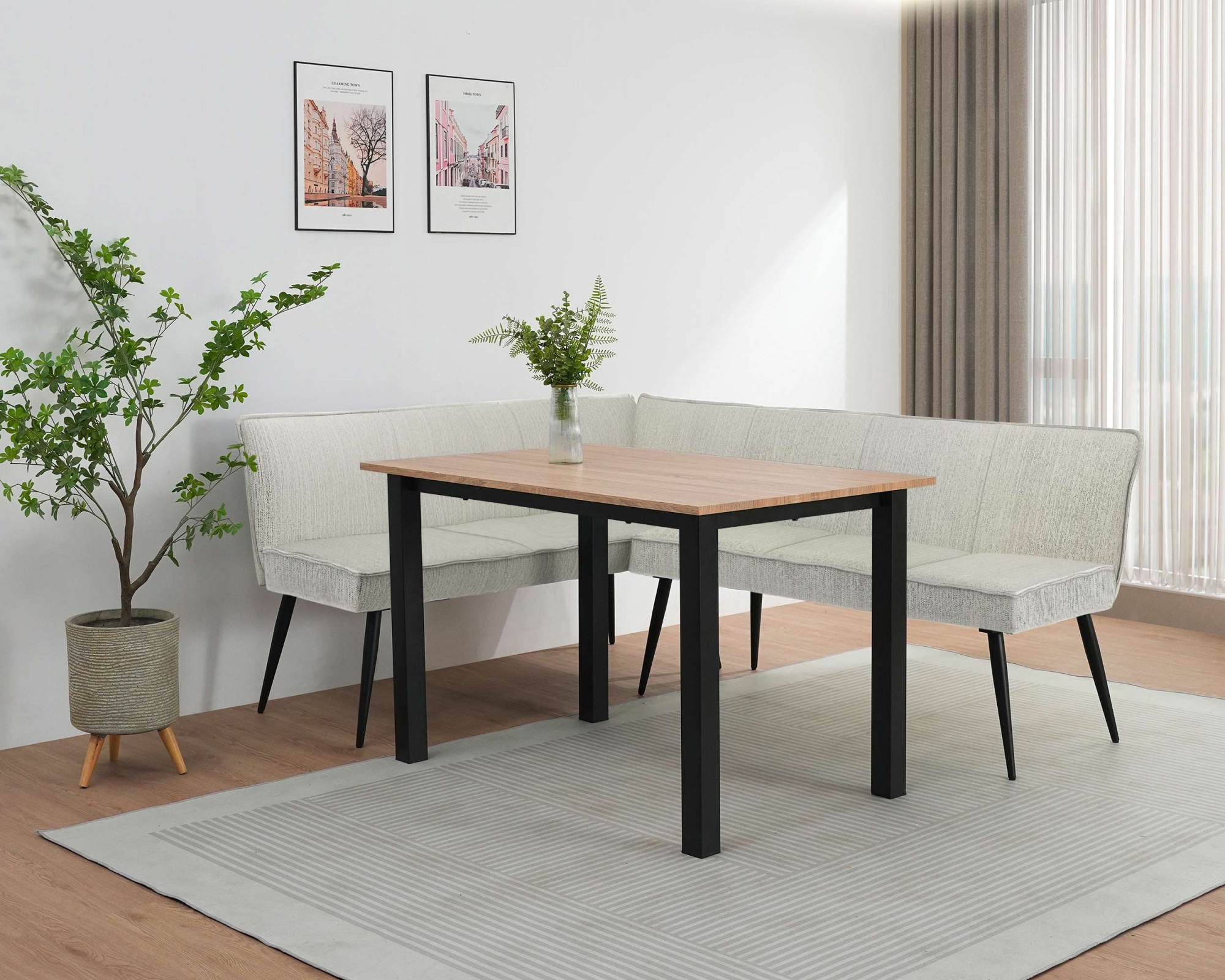 OTTO home Essbank »Ianna« gepolsterte Rückenlehne und Sitzfläche