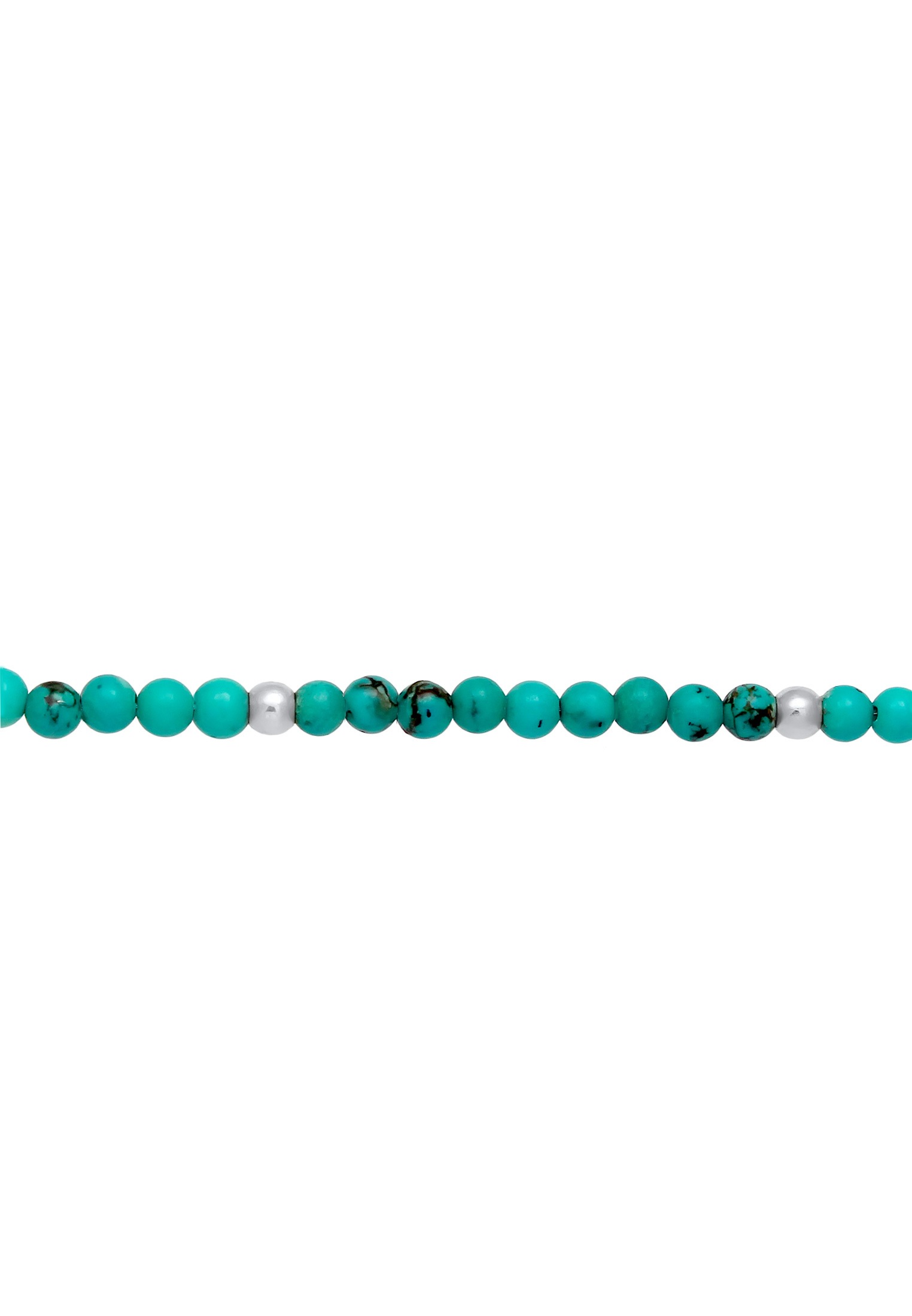 Nenalina Silberkette »Halskette Choker Perlen Kugeln Türkis Boho 925 Silber«