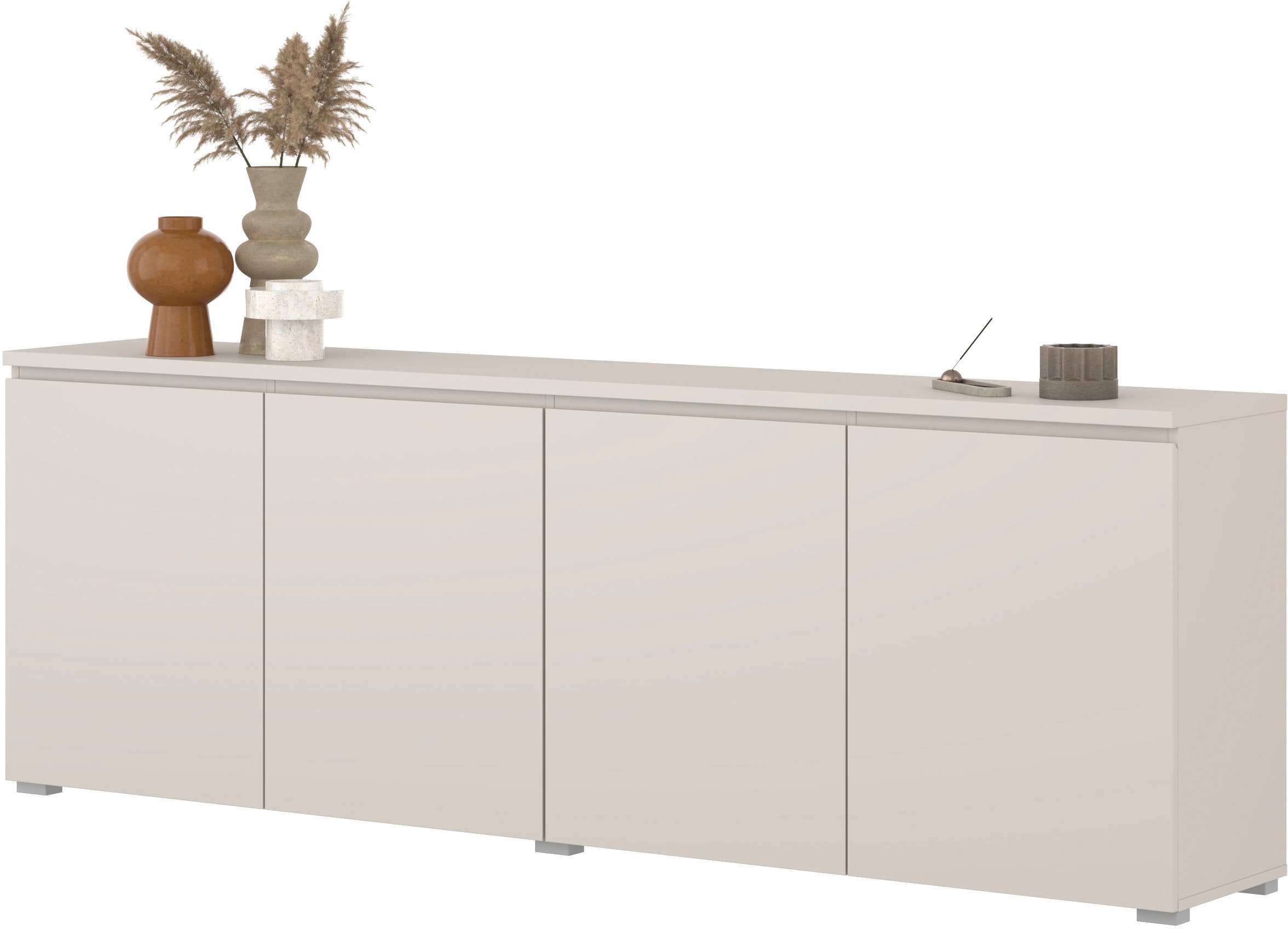 OTTO home Sideboard »Modo, Breite 200 cm, moderne grifflose Kommode 4Türen« Anrichte mit viel Stauraum, Einlegeböden verstellbar