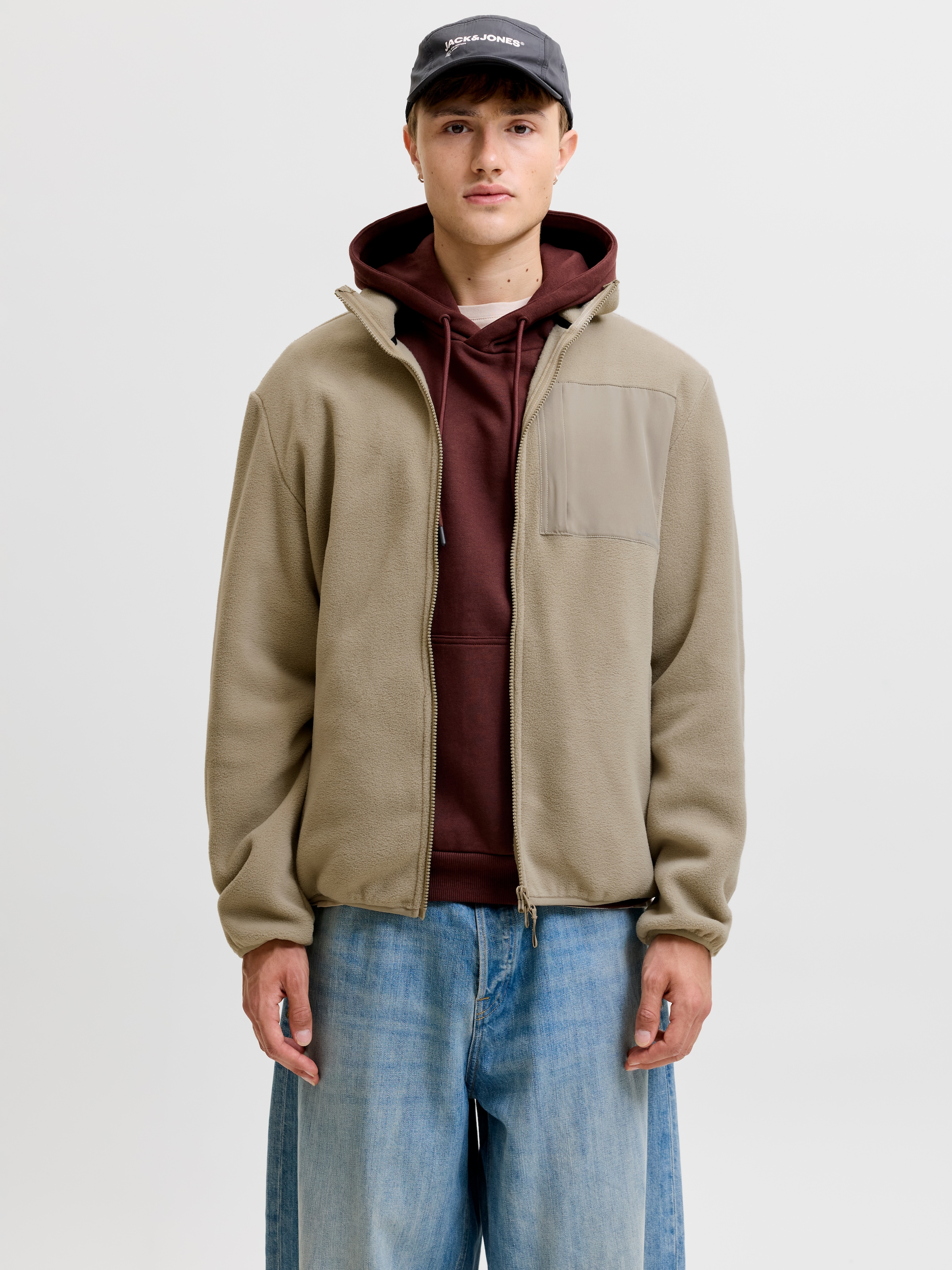 Jack & Jones Fleecejacke »JJEMASON FLEECE SN« Kunstfaser, regular fit