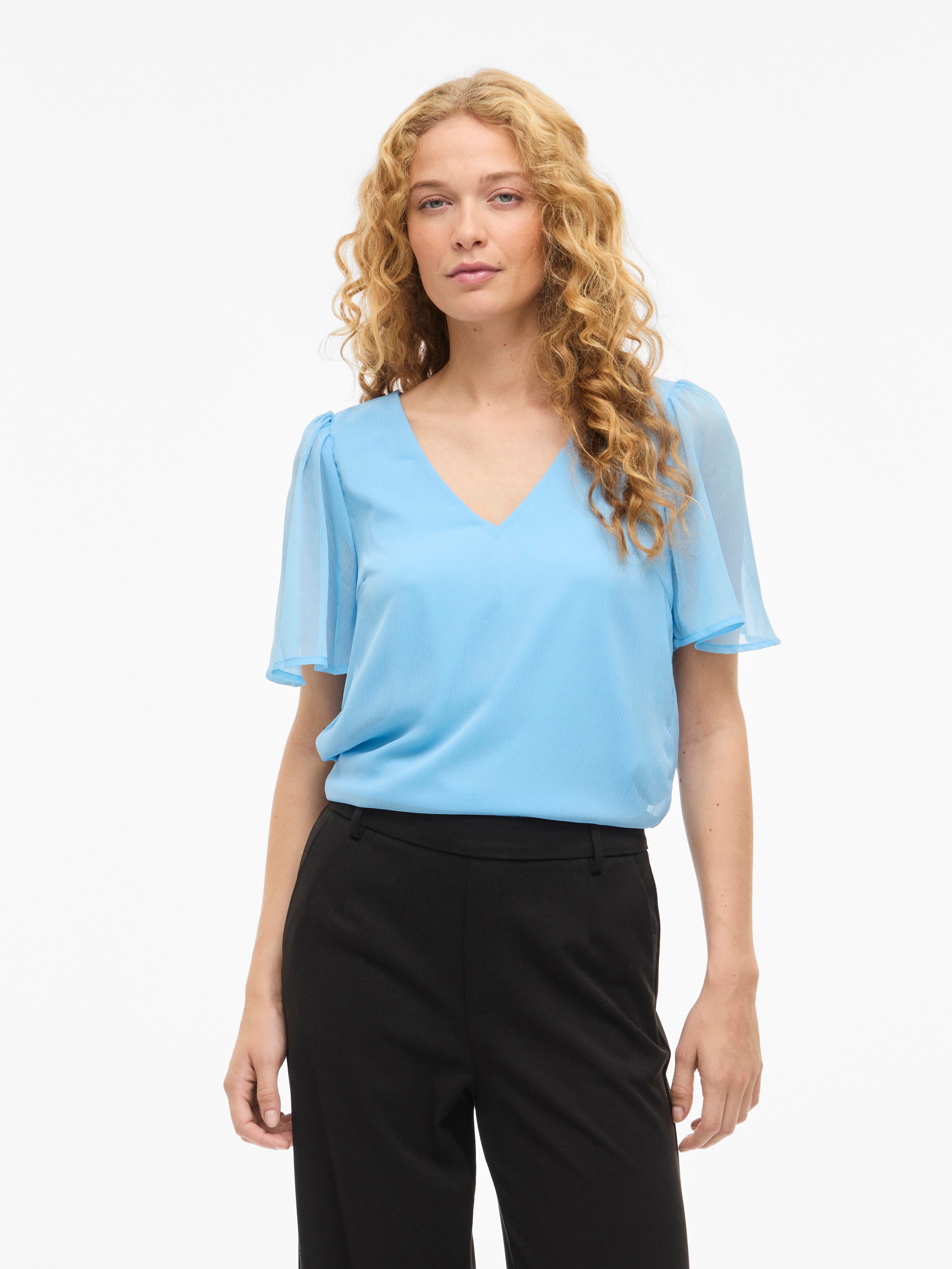 Vila T-Shirt »VIFALIA V-NECK S/S TOP - NOOS«