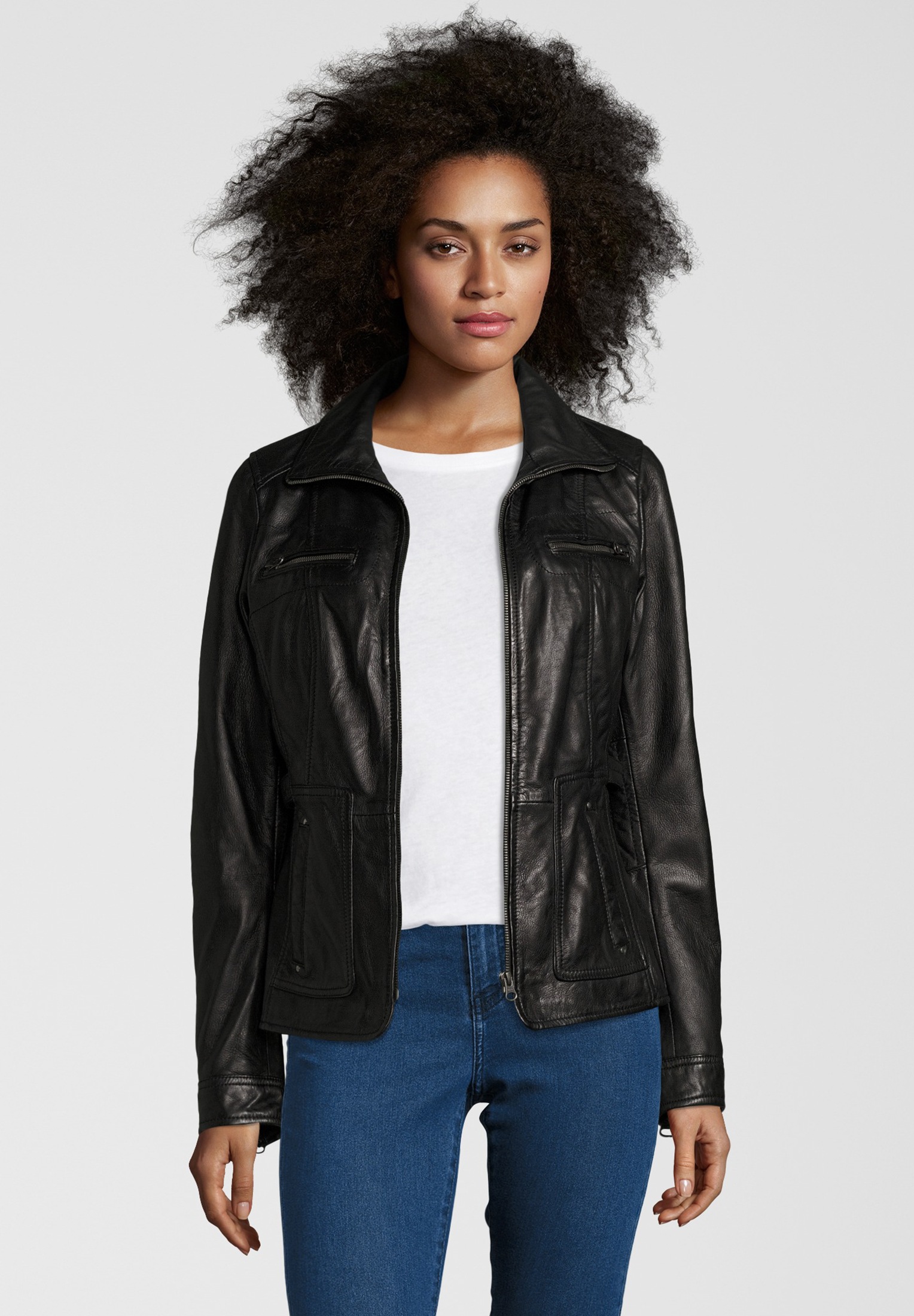 7eleven Lederjacke »SISSY«, Brusttaschen