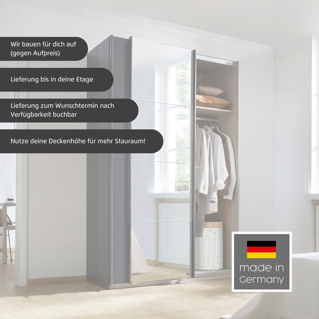 rauch Schwebetürenschrank »Subito Kleiderschrank Bestseller« Schlafzimmerschrank Schrank Garderobe mit 4 Spiegelelementen