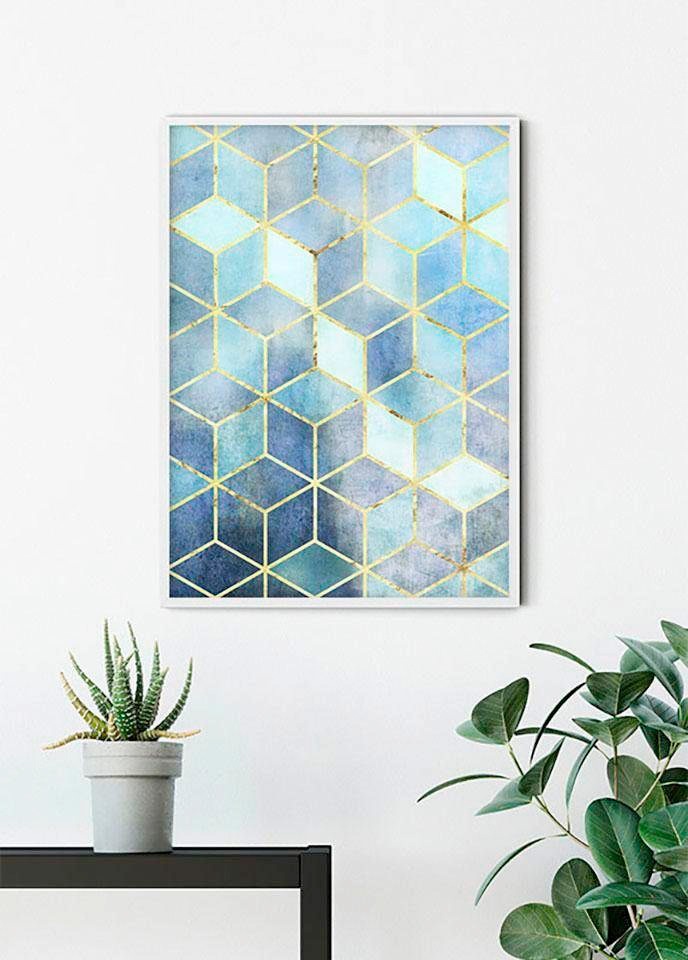 Komar Bild »Mosaik Azzuro« Abstrakt 1 Stk. tlg. Wandbild zur Dekoration - ohne Rahmen