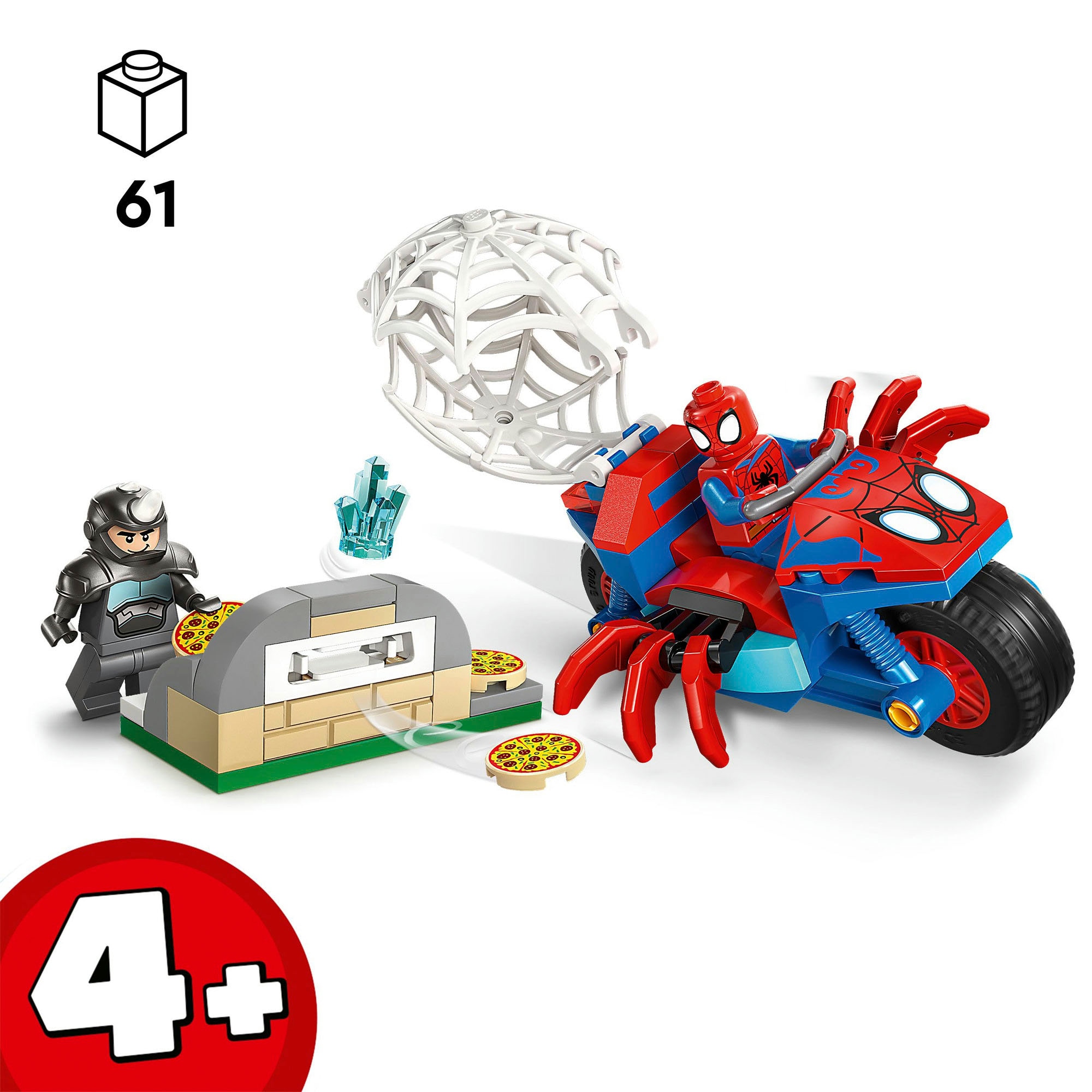 LEGO® Konstruktionsspielsteine »Spidey auf Motorrad vs. Rhino (11206), LEGO Spidey« Made in Europe